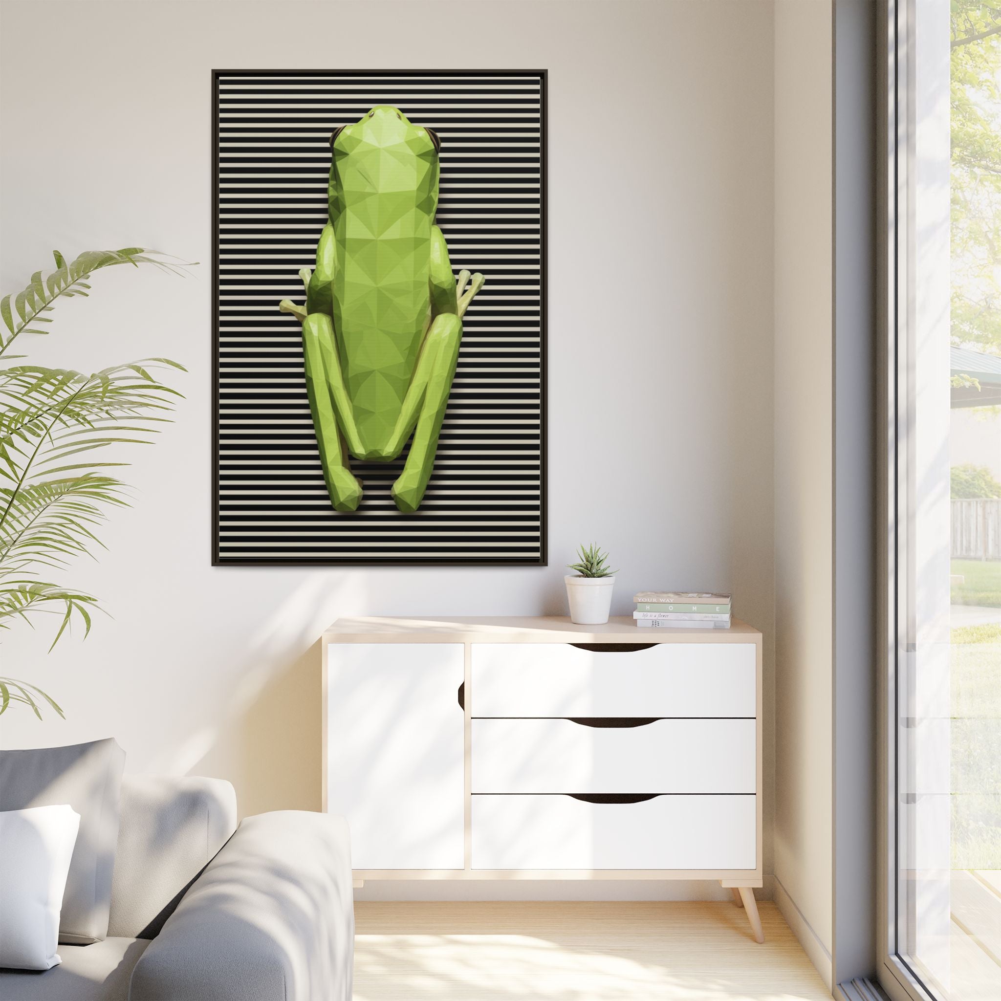 Geometric Frog: Low-Poly Digital Wildlife, Minimalist Angular Design   |    Custom Orders Available