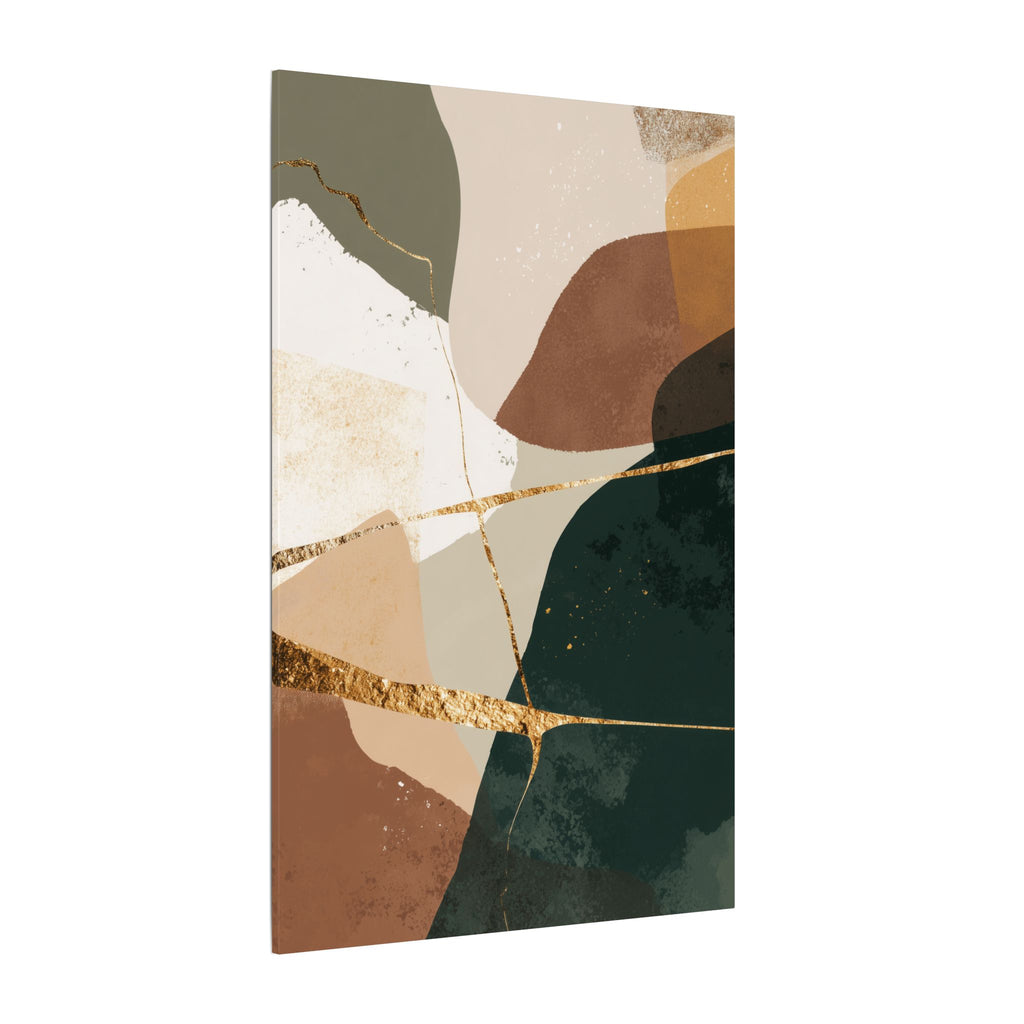 Canvas Print, Abstract Earthy Gold Wall Art, Modern Designer Home Decor, Stretched Matte Canvas; Thick, Multi-Size, Office Decor