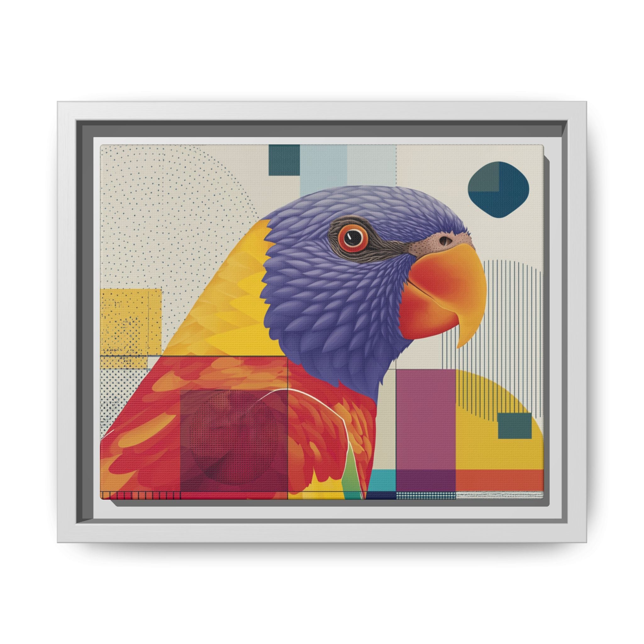 Geometric Parrot: Abstract Wildlife Art, Modern Color Block Design   |  Personalized & Custom Orders Available