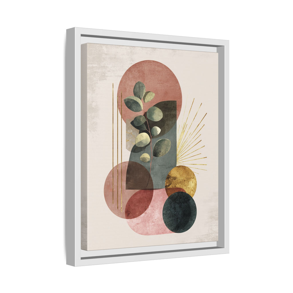 Botanical Geometric Symphony: Eucalyptus Harmony, Metallic Intersections, Modern Earth Tones   |   Custom Orders Accepted