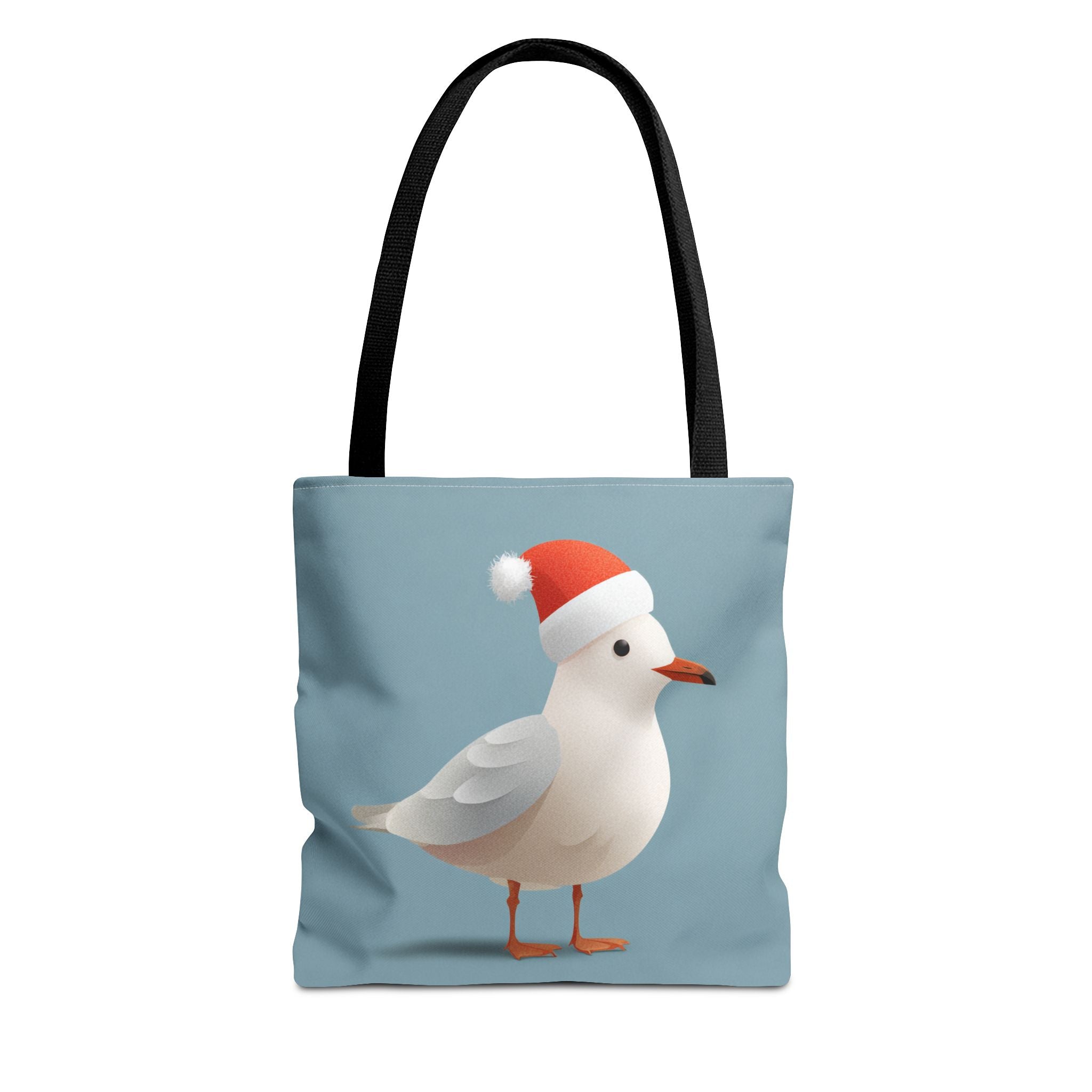 Christmas Seagull Tote Bag, Holiday Shopping Bag, Eco-Friendly Gift Bag, Cute Coastal Accessories, Winter Tote for Bird Lovers