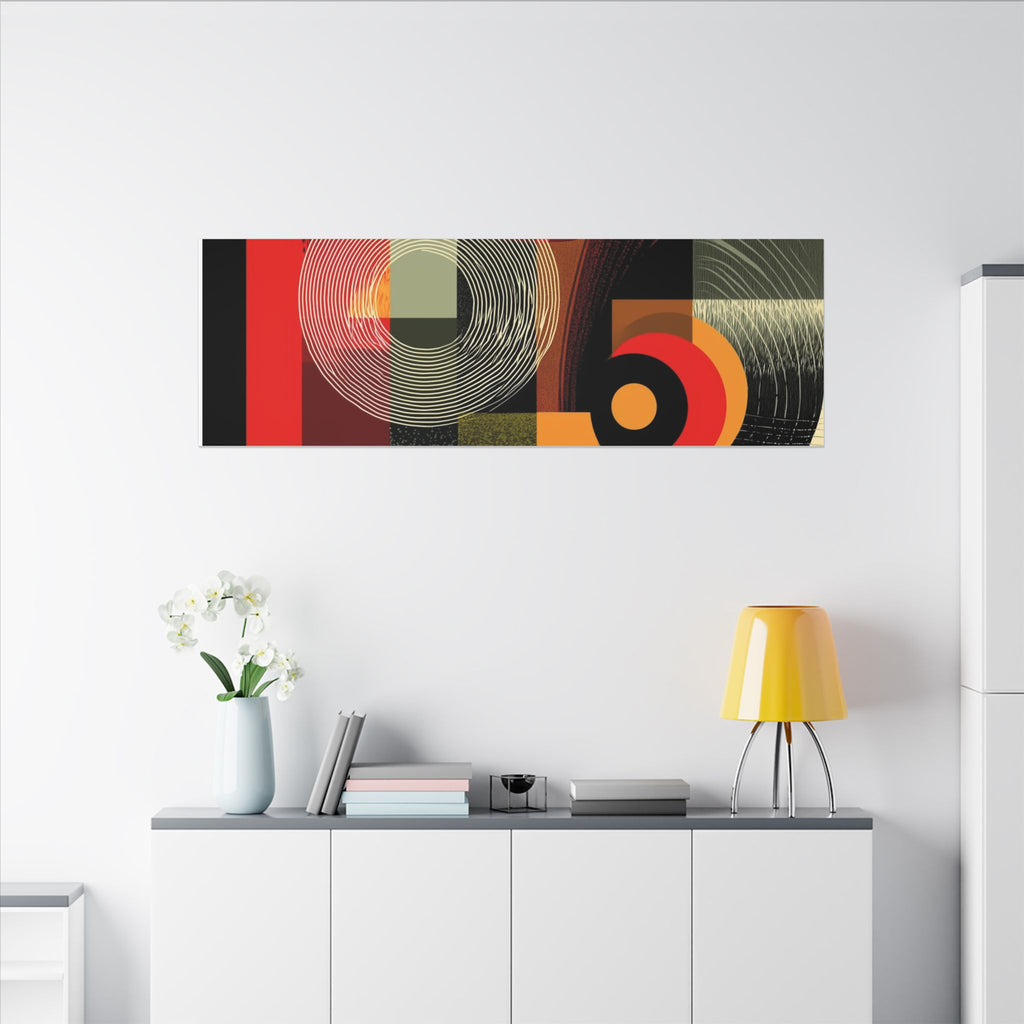 Geometric Convergence: Mid-Century Modern Abstract, Constructivist Design Principles, Bold Chromatic Composition   |   Custom Orders