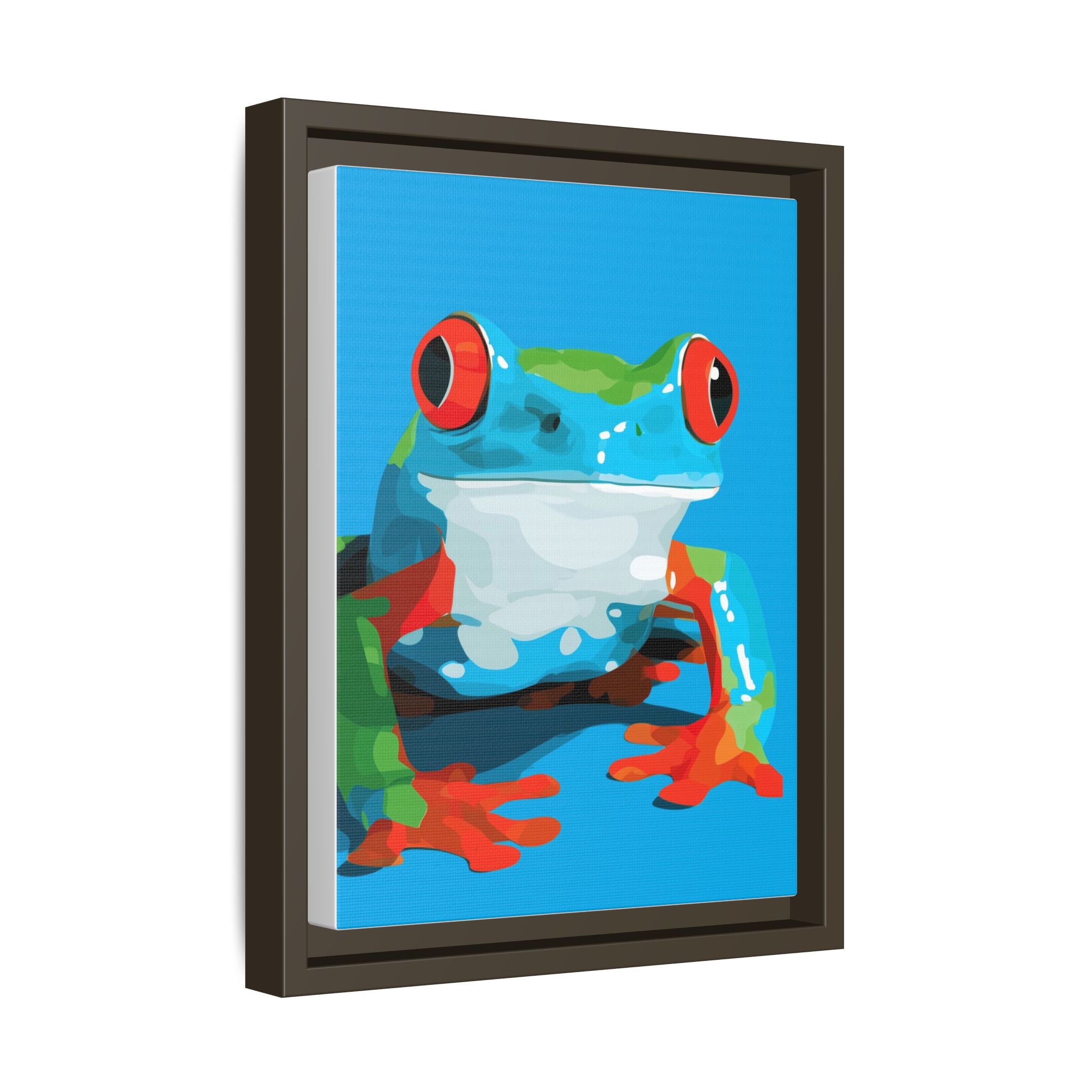 Amphibian Geometry: Red-Eyed Tree Frog Portrait, Pop Art Digital Illustration   |    Custom Orders Available