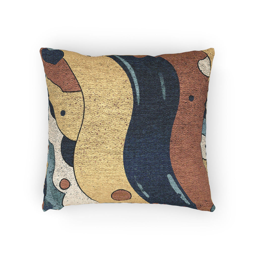 Fluid Rhythms: Colombian Abstract Pillow Abstract, Organic Geometric Composition   |    Custom Orders Available