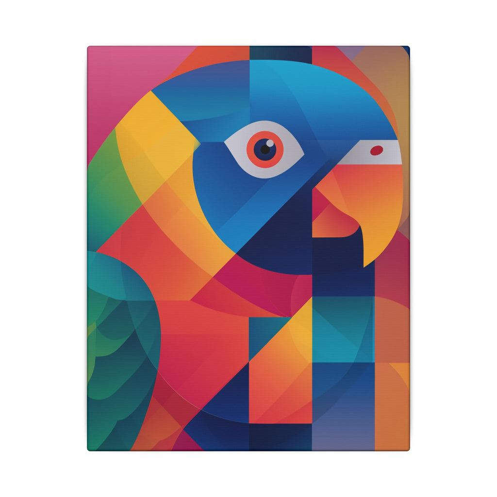 Prismatic Parrot: Cubist Digital Art, Geometric Color Explosion   |    Custom Orders Available