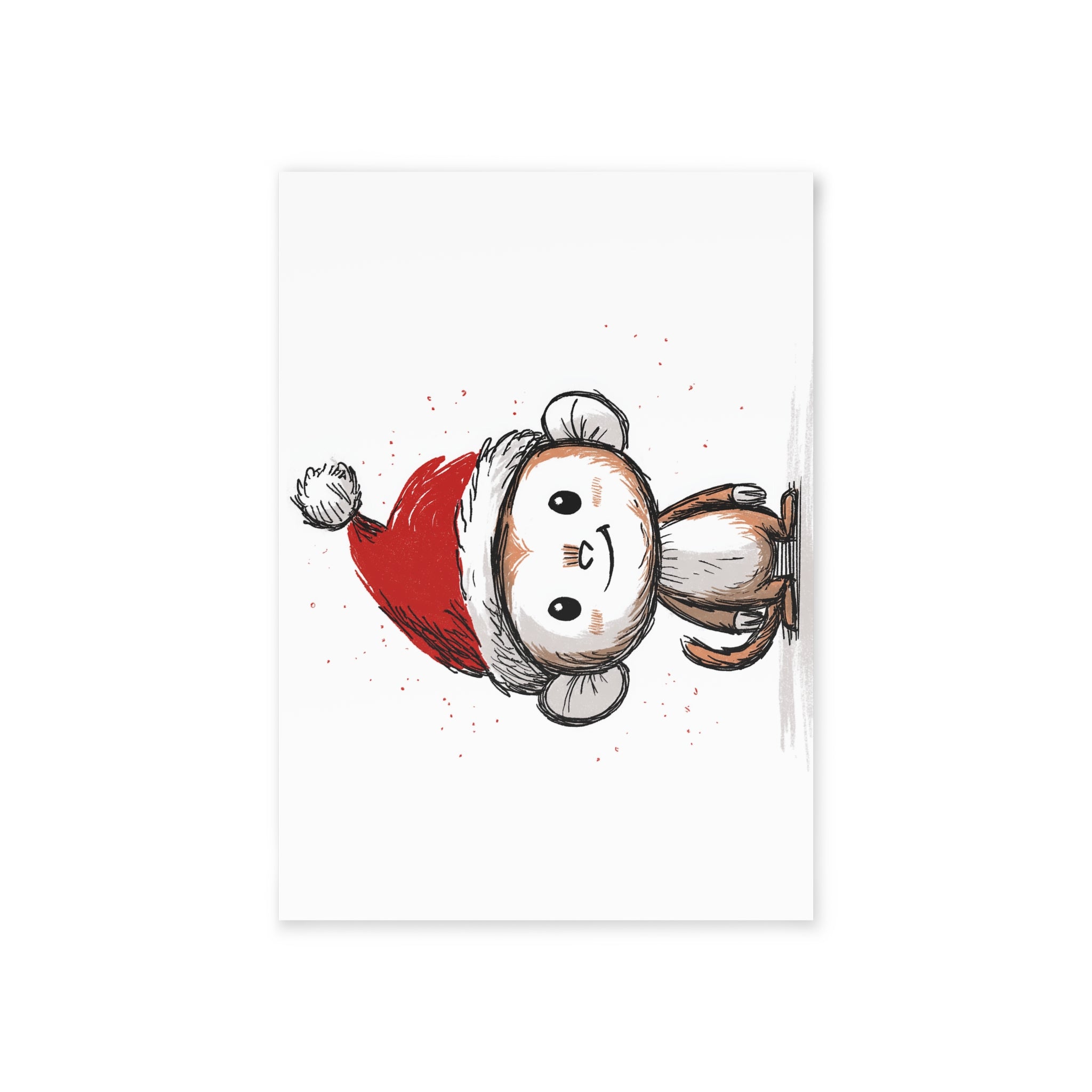 Festive Monkey Holiday Cards - Cute Two-Sided Christmas Greetings, Animal-Themed Greetings, Fun Holiday Stationery, Card Set, Seasonal Decor