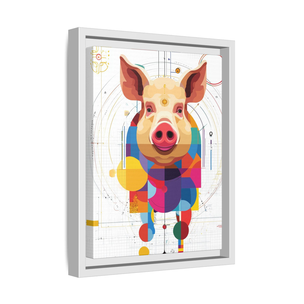 Geometric Pig: Digital Cubist Portrait, Mathematical Animal Abstraction   |    Custom Orders Available
