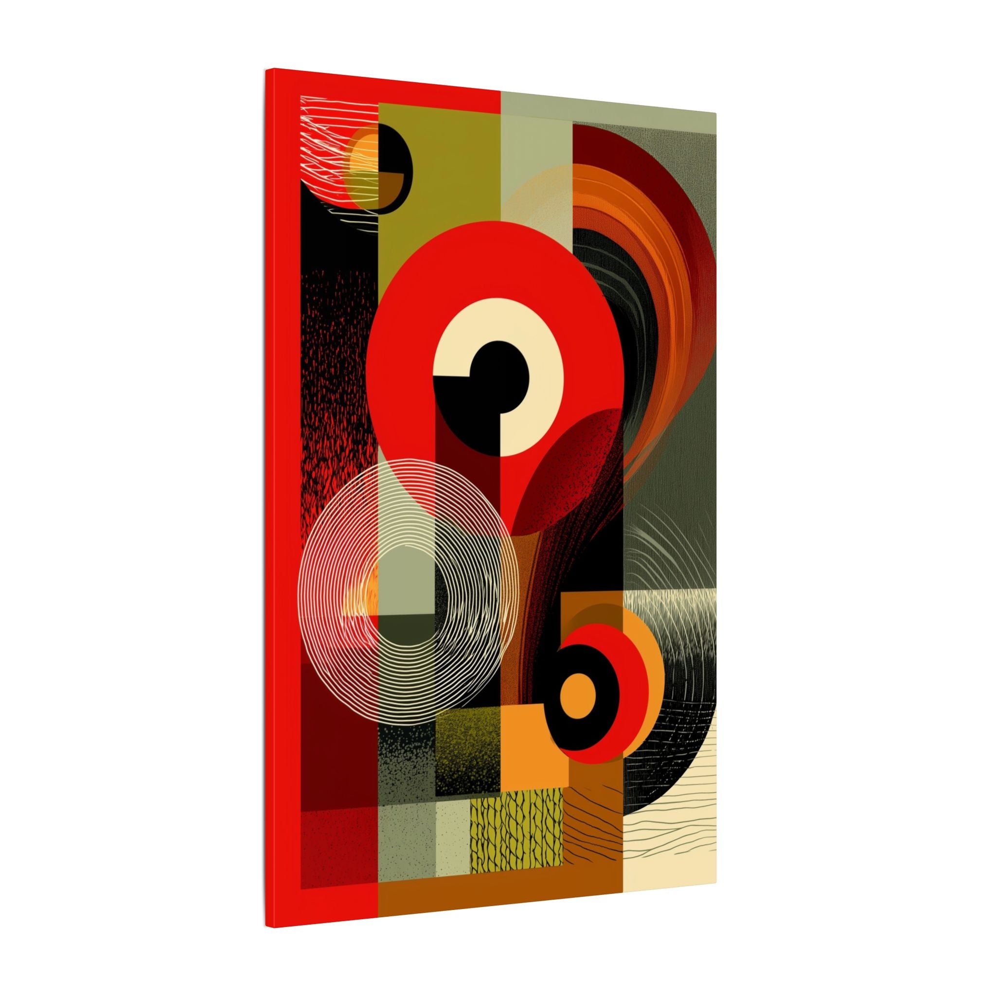 Geometric Convergence: Mid-Century Modern Abstract, Constructivist Design Principles, Bold Chromatic Composition   |   Custom Orders