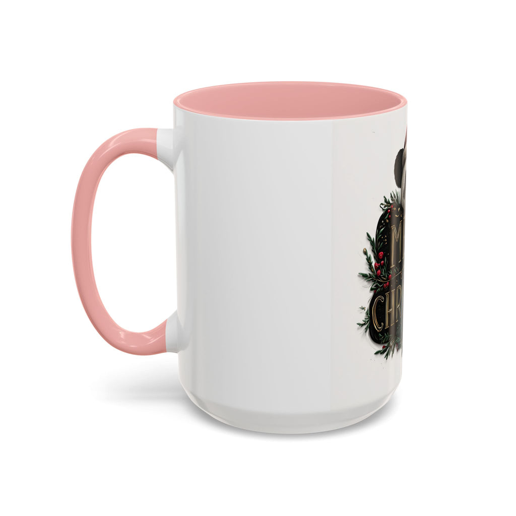 Merry Christmas Panda Coffee Mug - Holiday Gift, Ceramic Mug, Cute Panda Mug, Festive Drinkware, Christmas Decor
