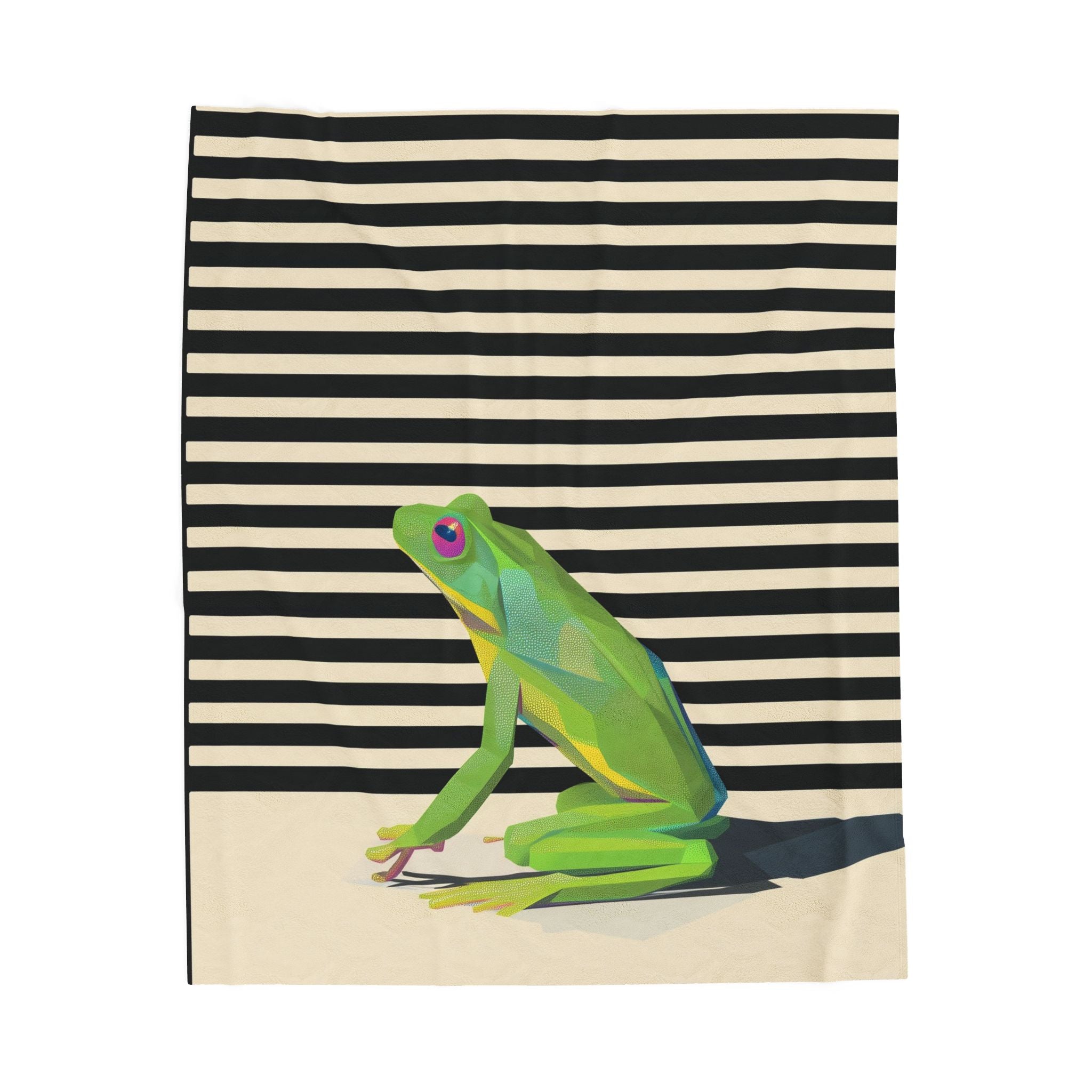 Emerald Amphibian: Gradient Frog Illustration, Modern Graphic Art   |    Custom Orders Available