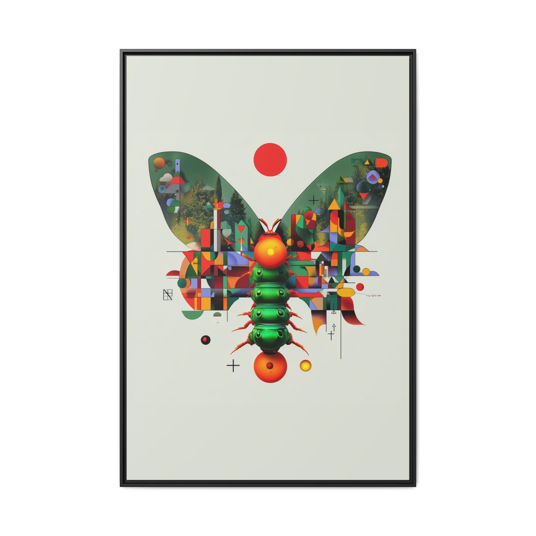 Metamorphic Geometry: Digital Butterfly Architecture, Cubist Nature Transformation   |    Custom Orders Available