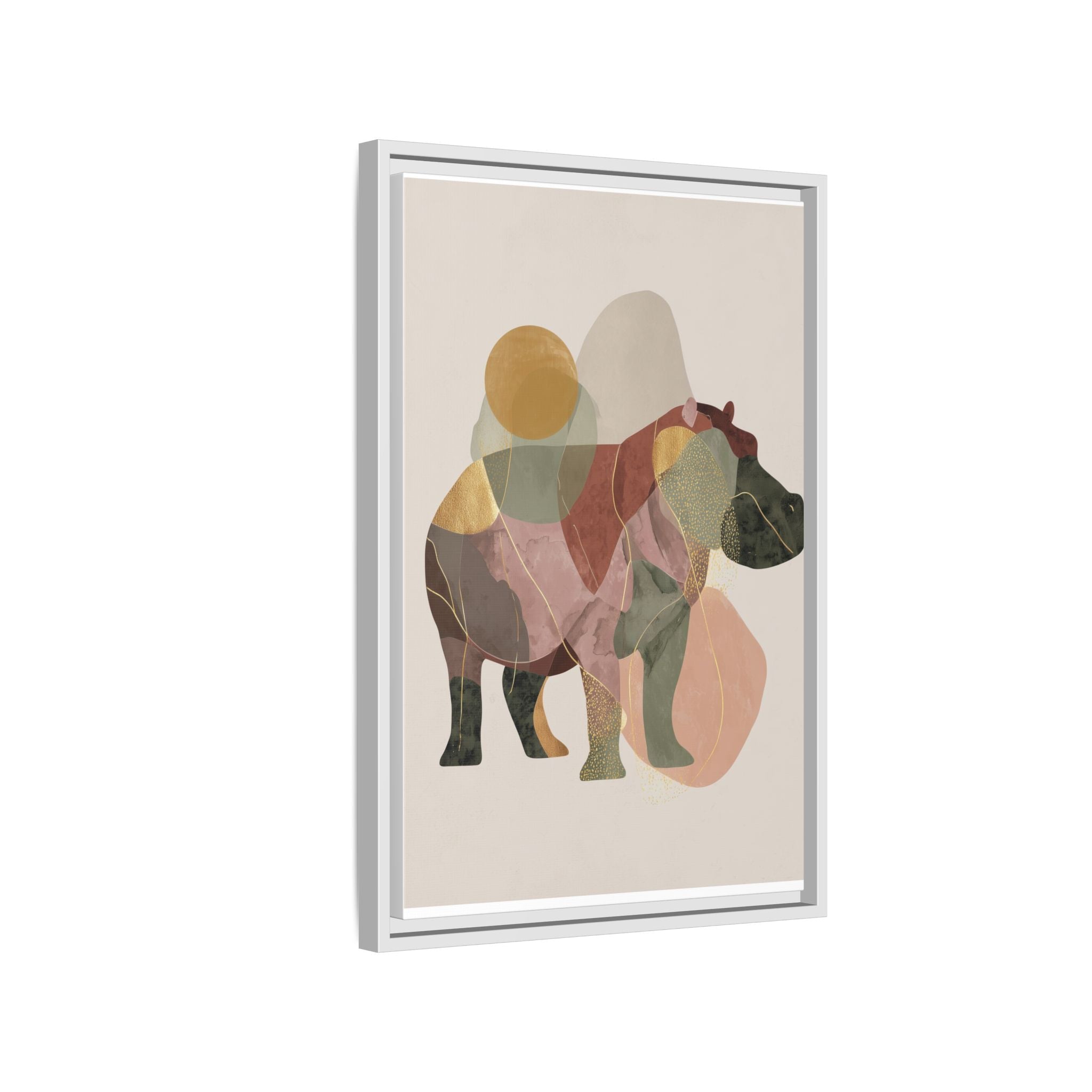 Geometric Harmony: Abstract Hippo Silhouette, Modern Minimalist Animal Art   |    Custom Orders Available