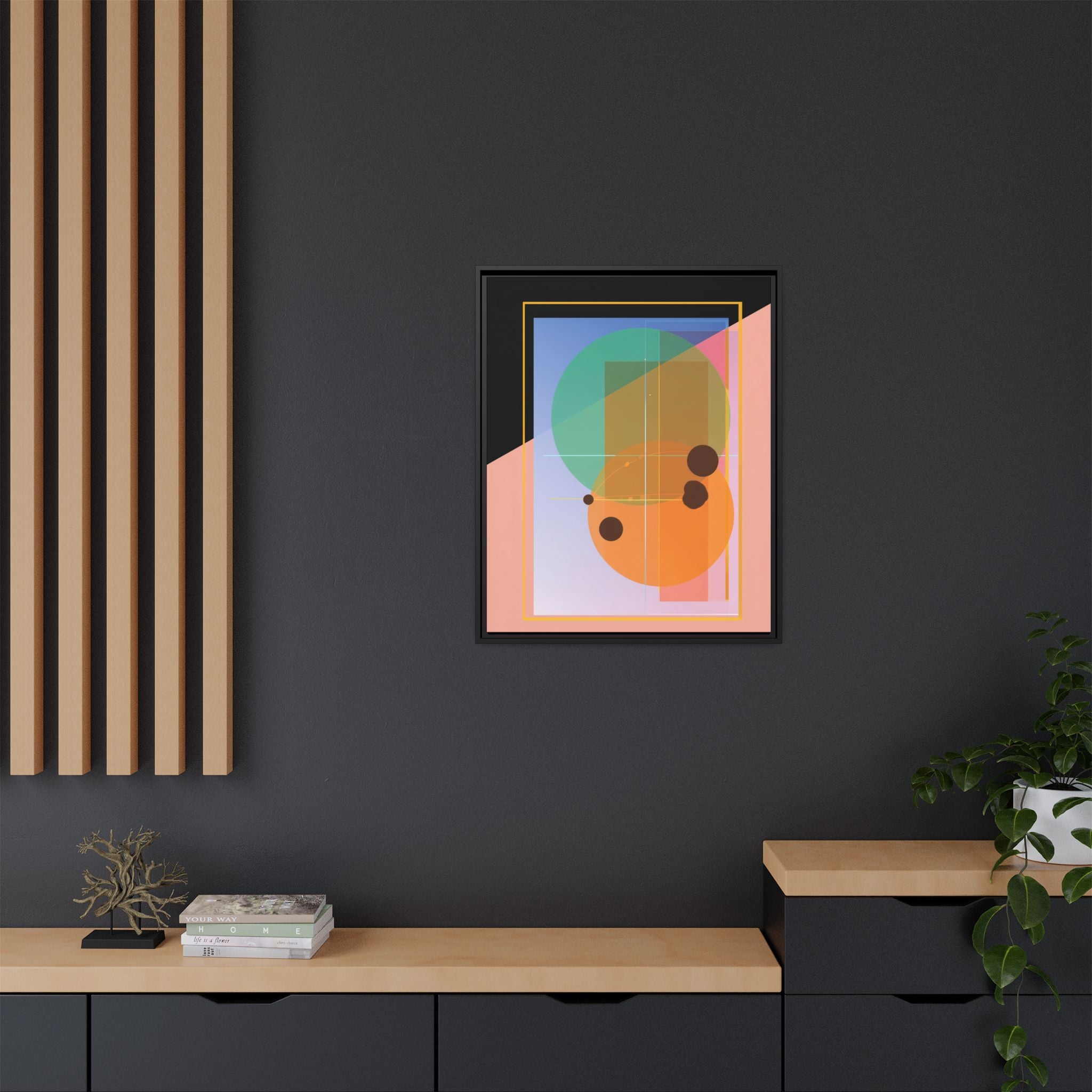 Geometric Harmony: Abstract Composition, Overlapping Shapes, Precision Design   |   Custom Orders Accepted