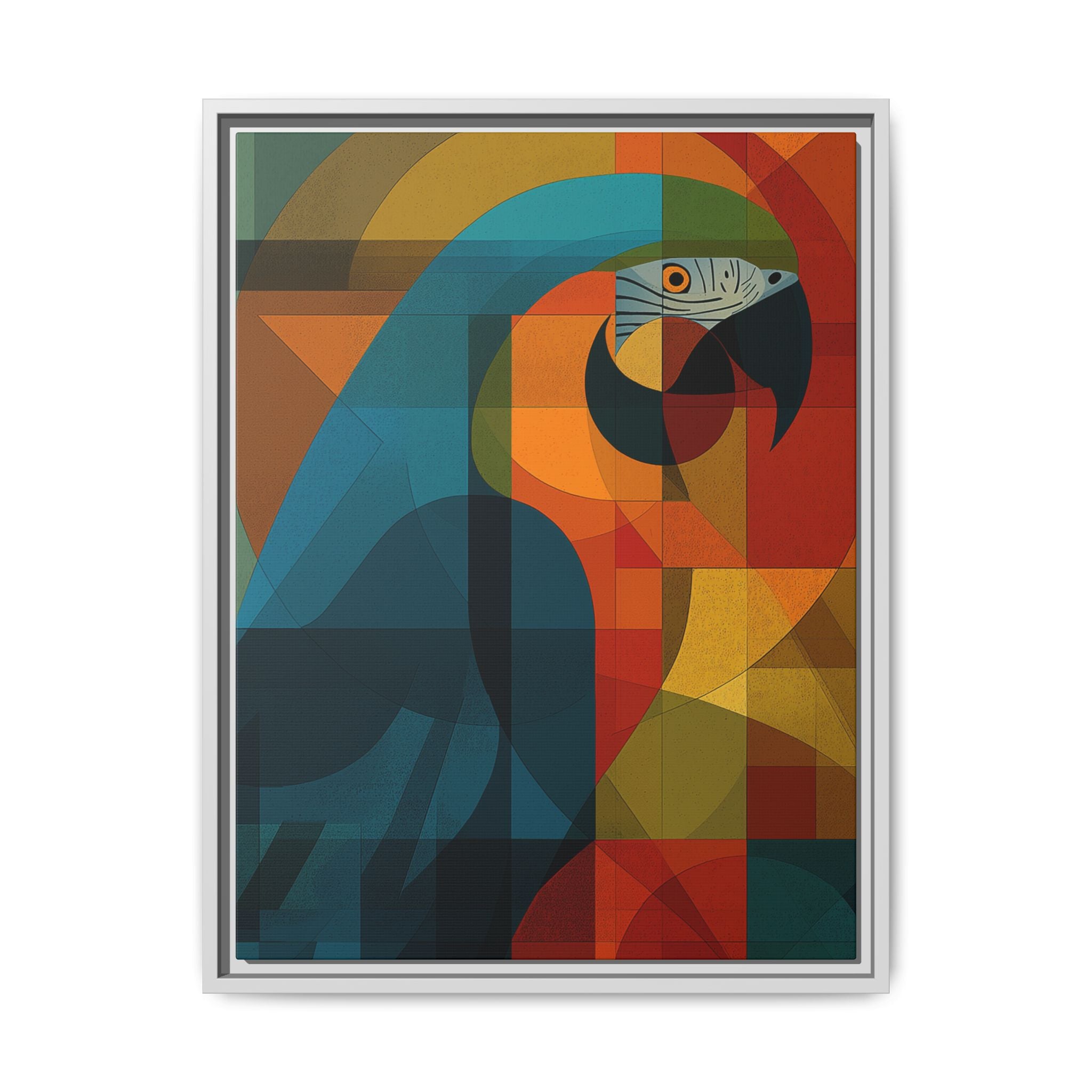Cubist Parrot Prisma: Geometric Bird Art, Modernist Color Block Design   |    Custom Orders Available