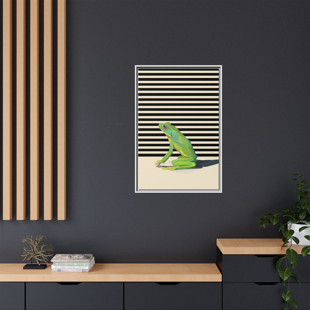 Geometric Frog Persona: Modern Wildlife Illustration, Vibrant Graphic Design   |  Personalized & Custom Orders Available