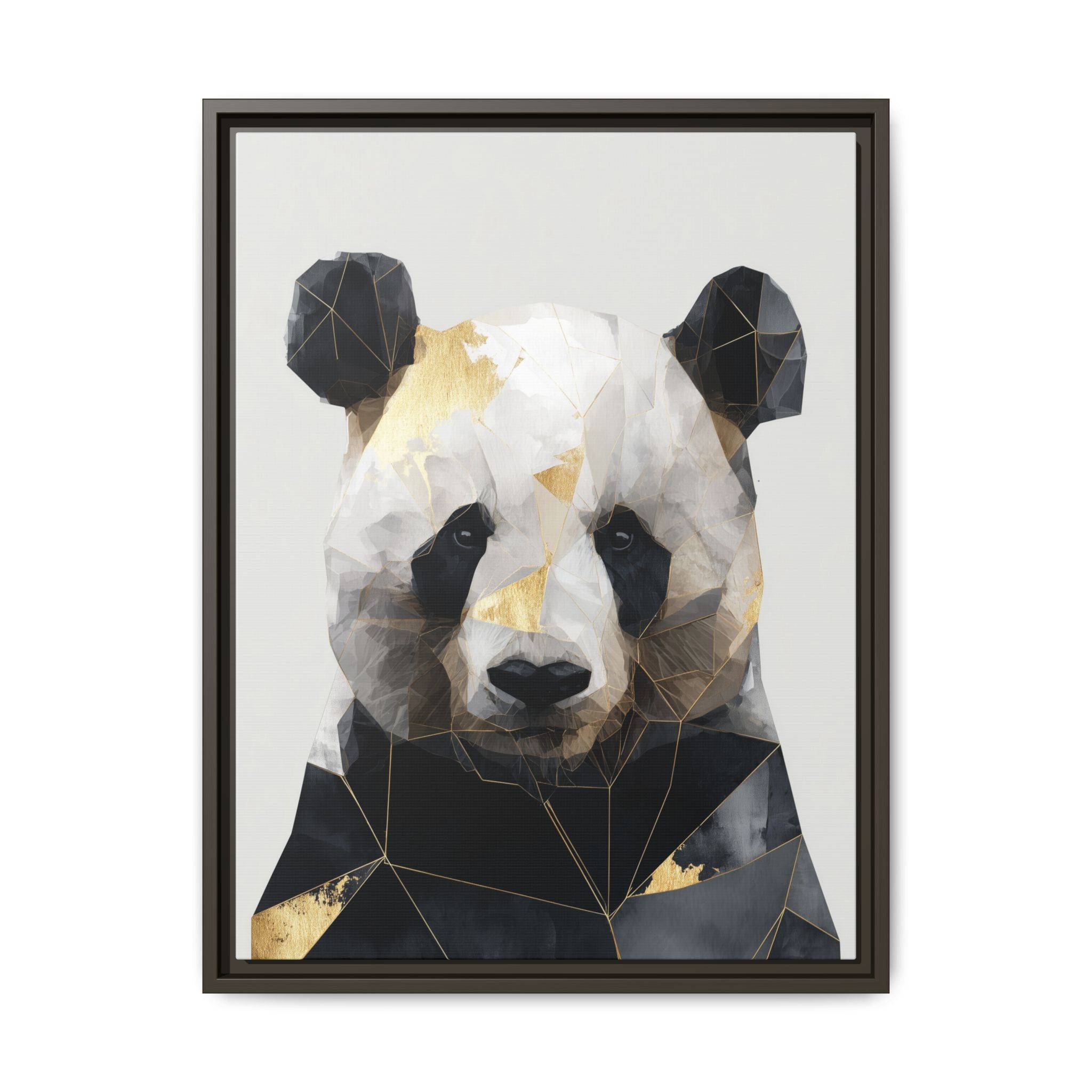 Fractal Panda: Geometric Digital Art, Low Poly Wildlife Portrait   |  Personalized & Custom Orders Available