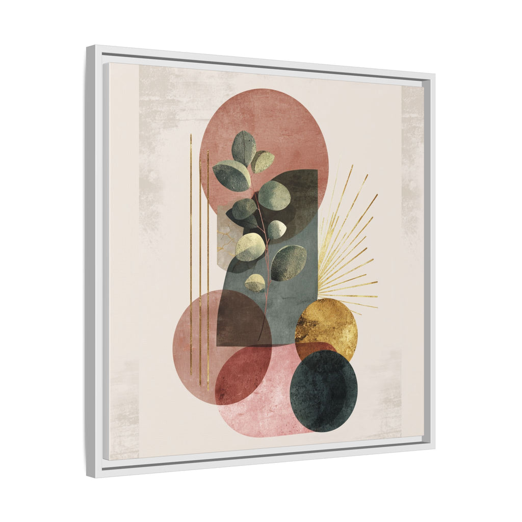 Botanical Geometric Symphony: Eucalyptus Harmony, Metallic Intersections, Modern Earth Tones   |   Custom Orders Accepted