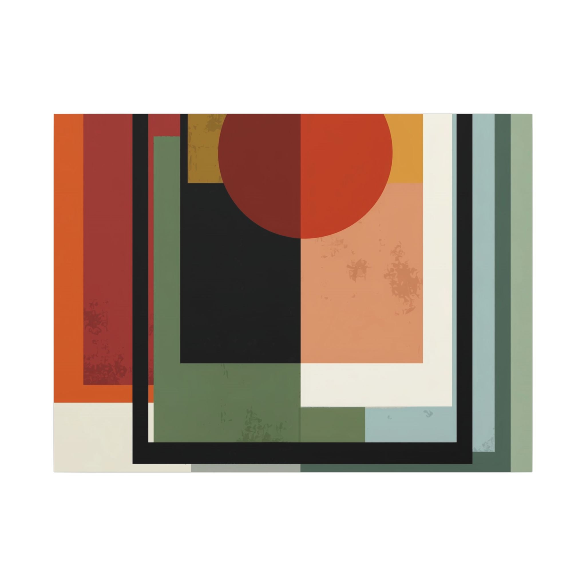 Geometric Harmony: Bauhaus Inspired Design, Mid-Century Modern Composition, Abstract Rectangular Layers   |   Custom Orders Accepted