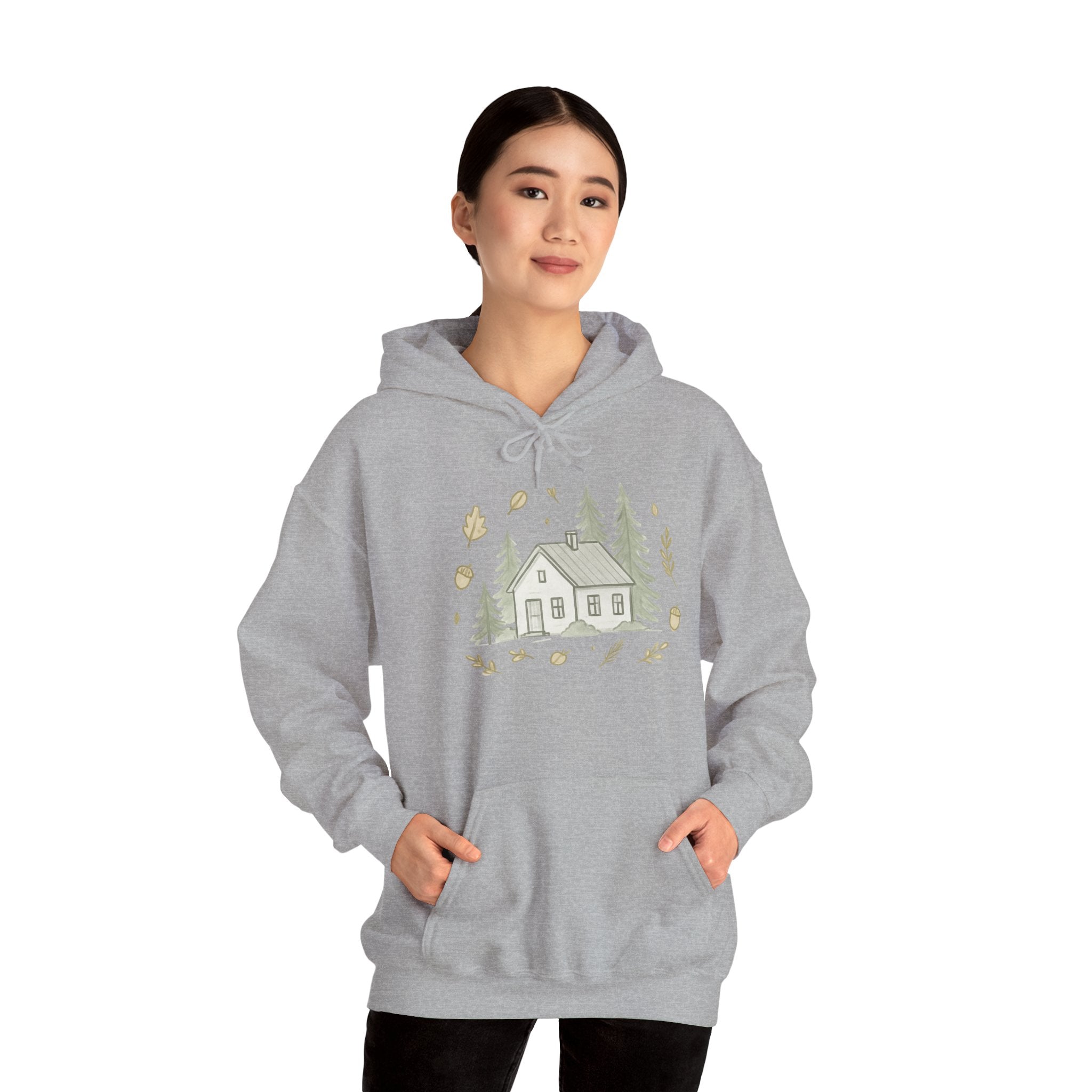 Autumn Vibes Cabin Hoodie — Cozy Fall Cabin Sweatshirt