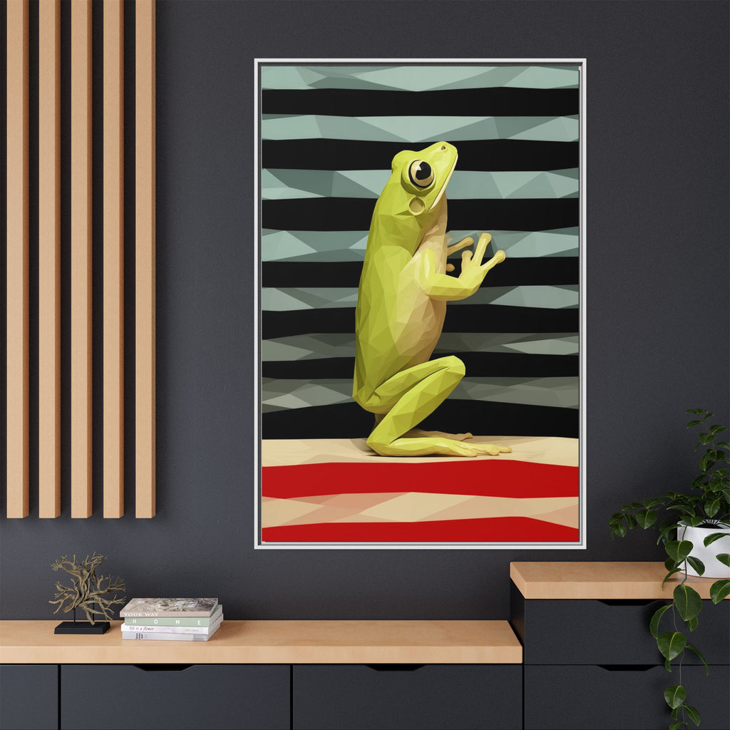 Geometric Frog Ascendant: Low-Poly Digital Amphibian, Architectural Nature Art   |    Custom Orders Available