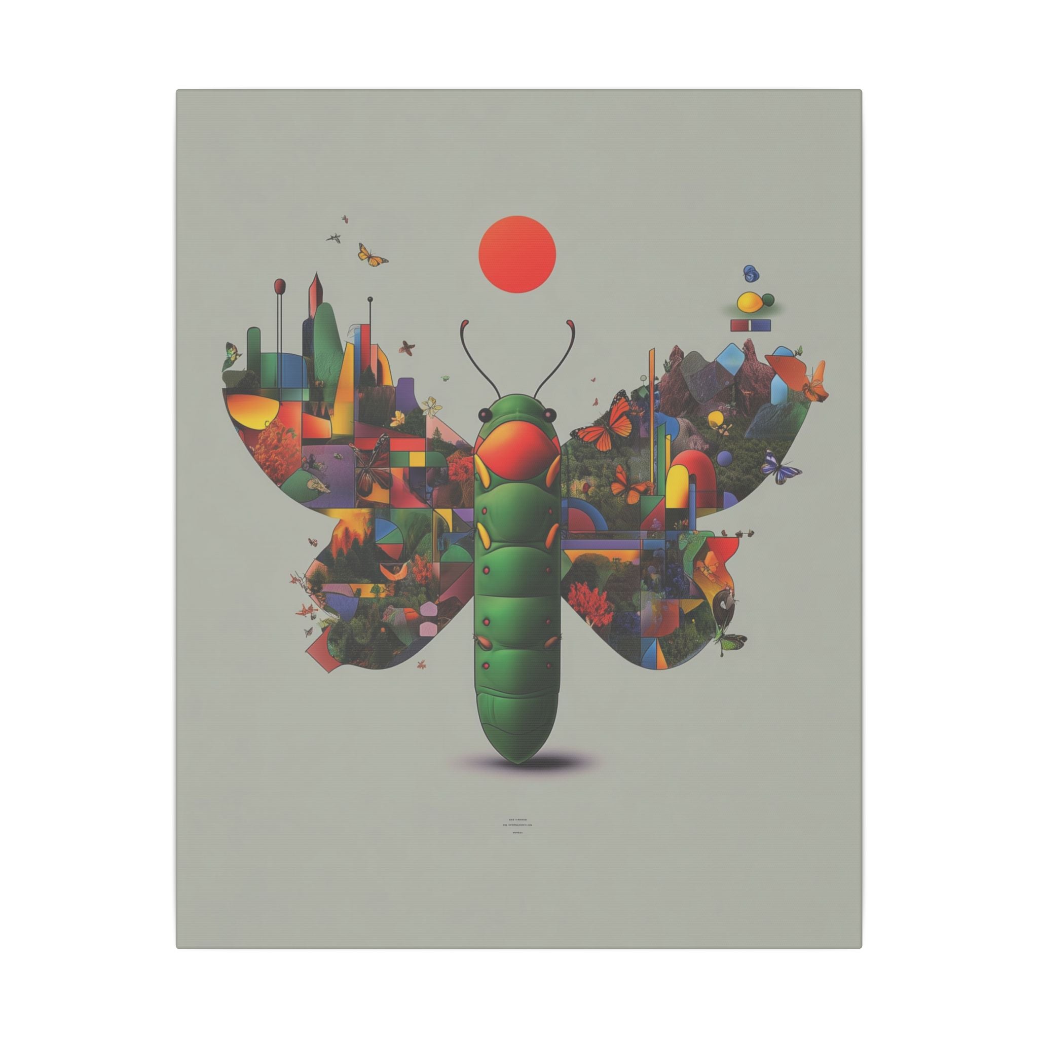 Metamorphosis of Geometry: Cubist Insect Symphony, Digital Nature Fragmentation   |    Custom Orders Available