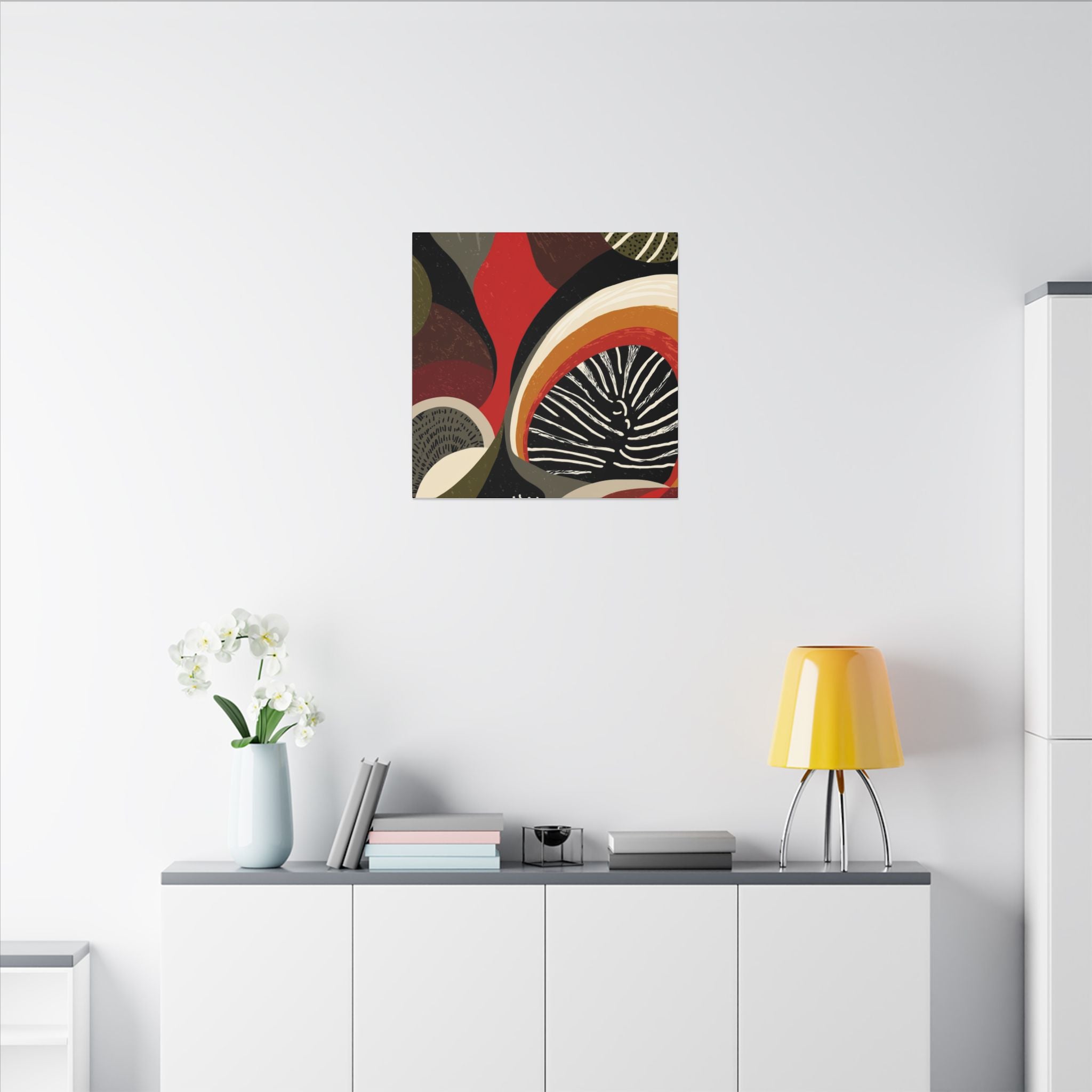 Harmonic Convergence: Organic Geometry, Mid-Century Modern Abstract, Earthy Palette Composition   |   Custom Orders Accepted