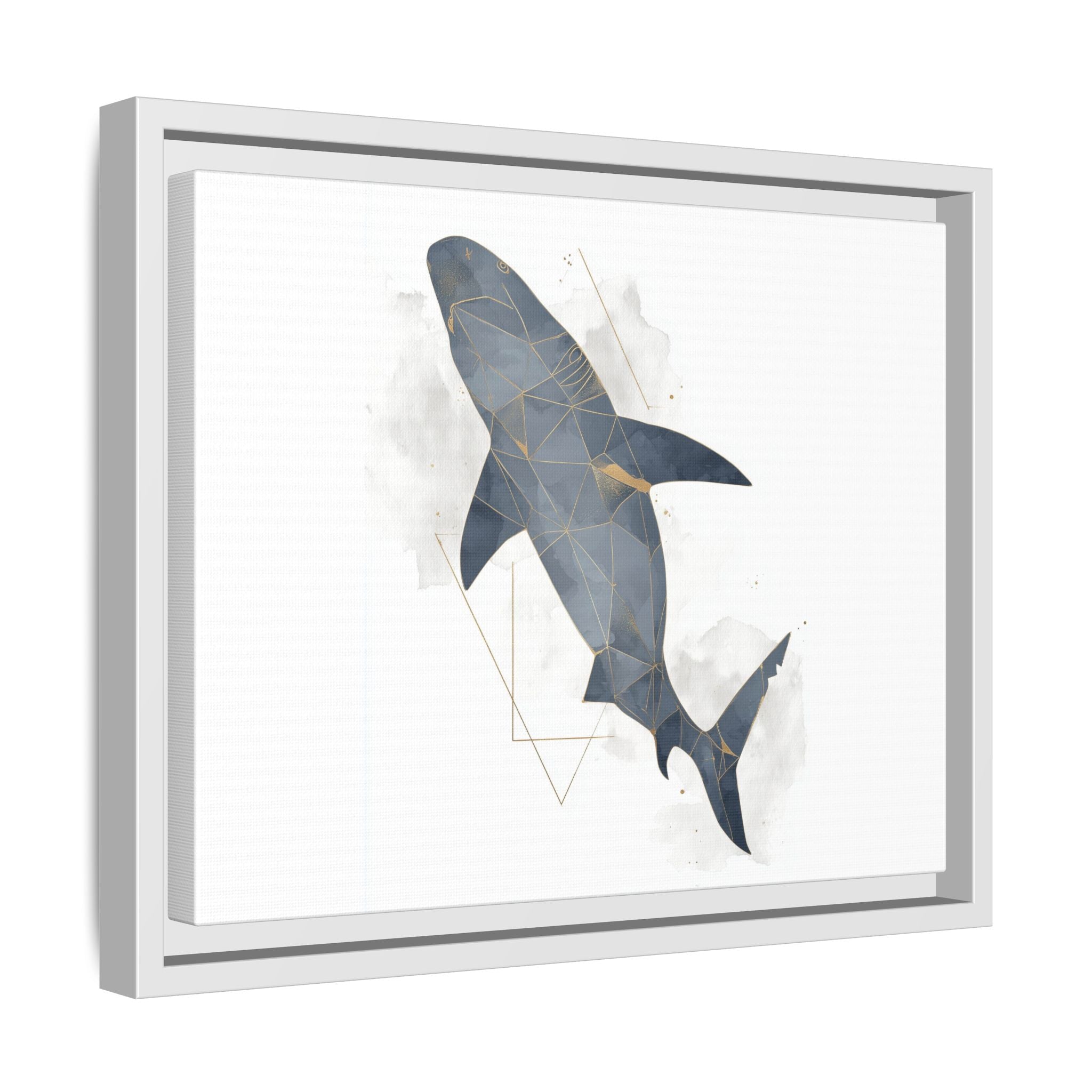 Aquatic Geometry: Shark Polygon Abstraction, Oceanic Digital Art   |  Personalized & Custom Orders Available