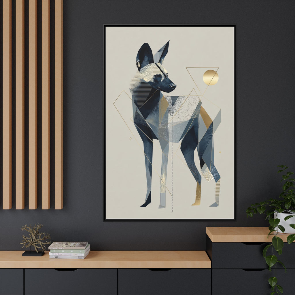 Canine Geometry: Fragmented African Wild Dog Portrait, Modern Graphic Design Study   |  Personalized & Custom Orders Available