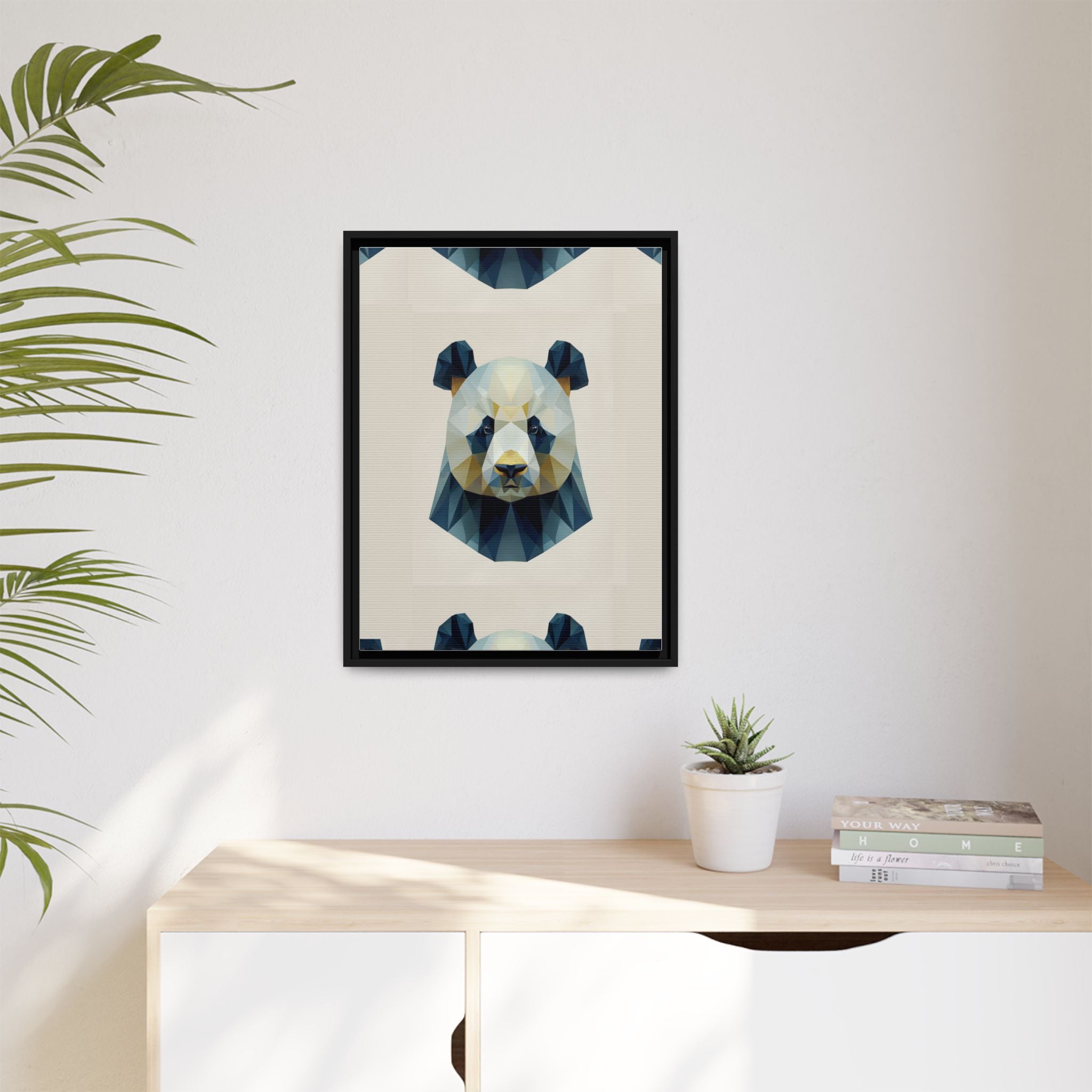 Geometric Panda Prism: Low-Poly Digital Wildlife Art, Minimalist Triangular Design   |  Personalized & Custom Orders Available