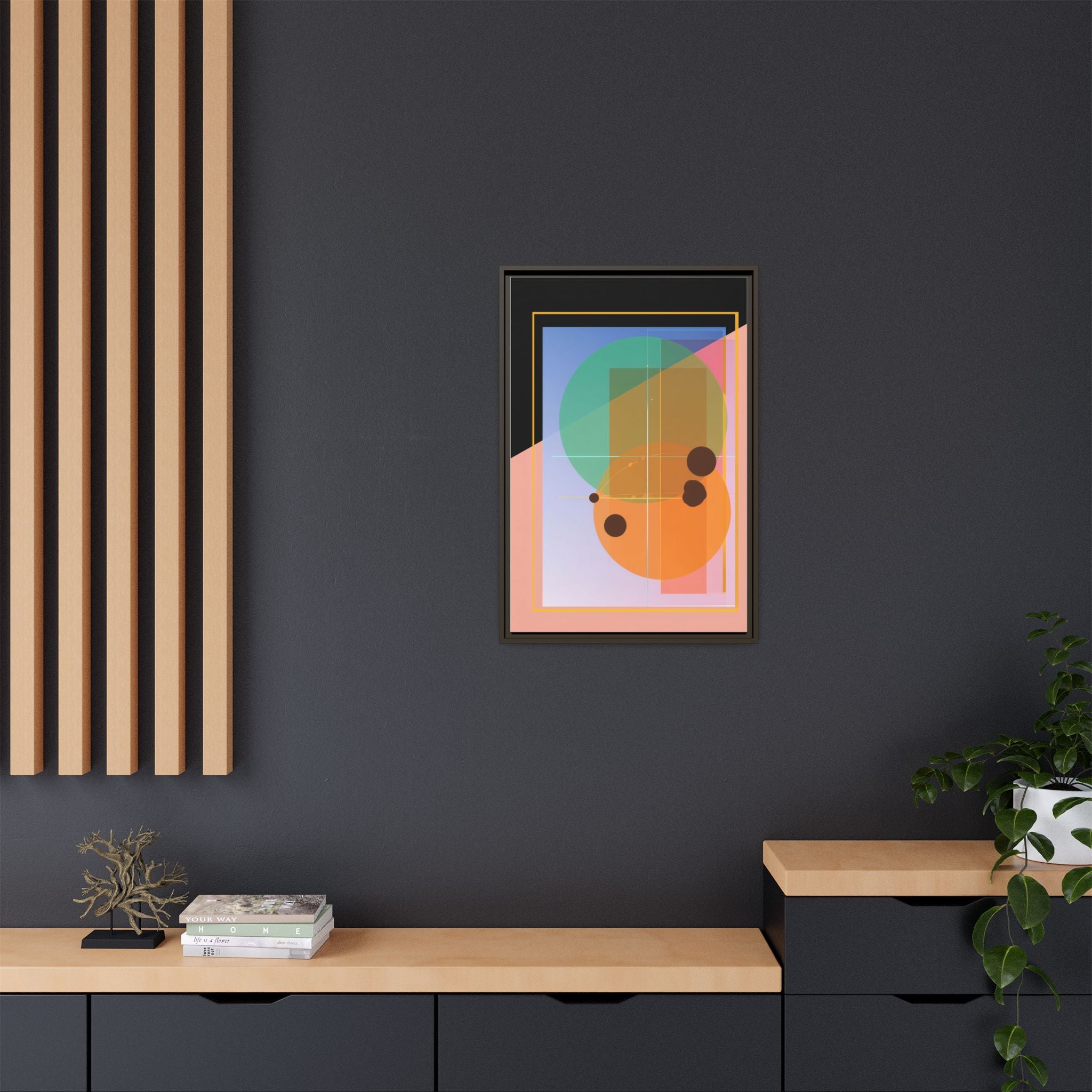 Geometric Harmony: Abstract Composition, Overlapping Shapes, Precision Design   |   Custom Orders Accepted