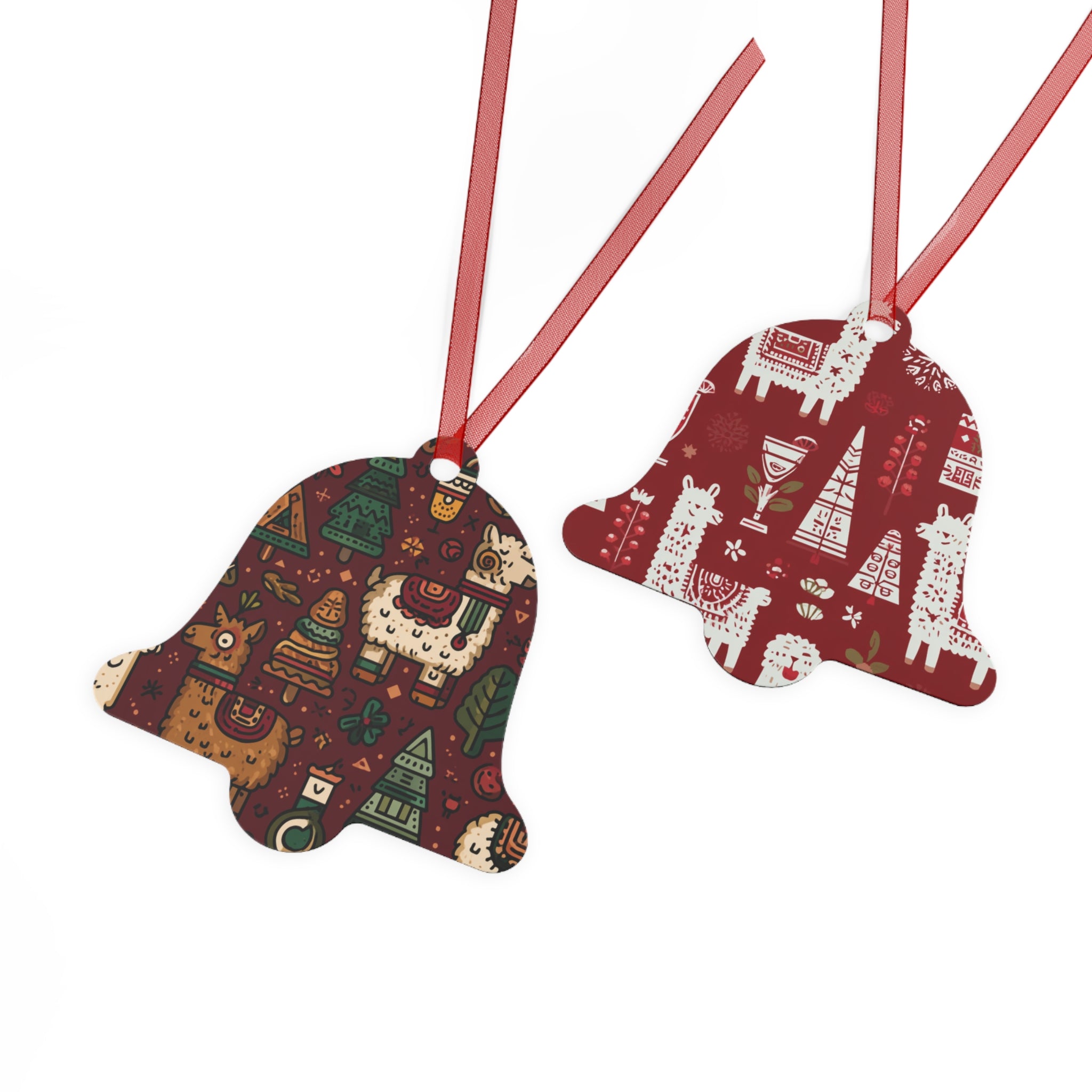 Peruvian Two Sided Themed Incan Theme Festive Metal Ornaments, Unique Holiday Decorations, Christmas Tree Decor, Personalized Gifts, Charming Keepsake