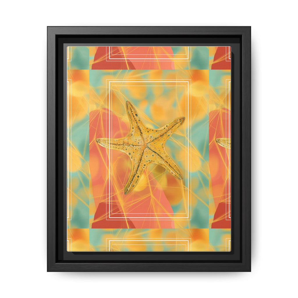 Celestial Starfish: Marine Geometry in Golden Hues, Tropical Oceanic Texture   |    Custom Orders Available