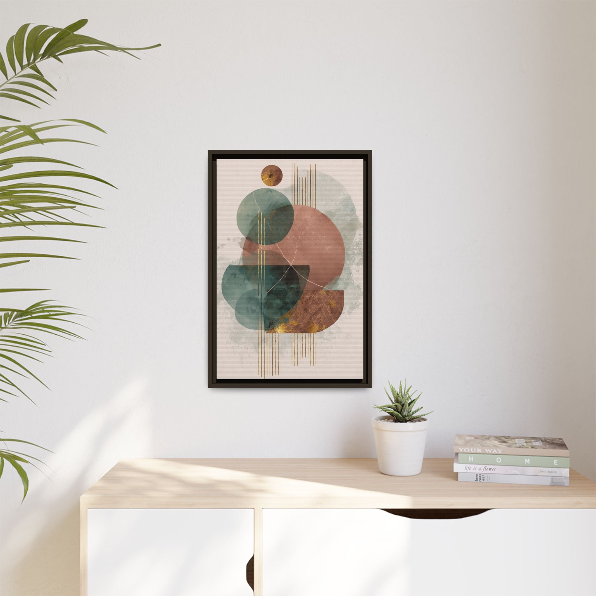 Translucent Geometries: Abstract Circles, Mid-Century Minimalism, Watercolor Layers   |   Custom Orders Accepted