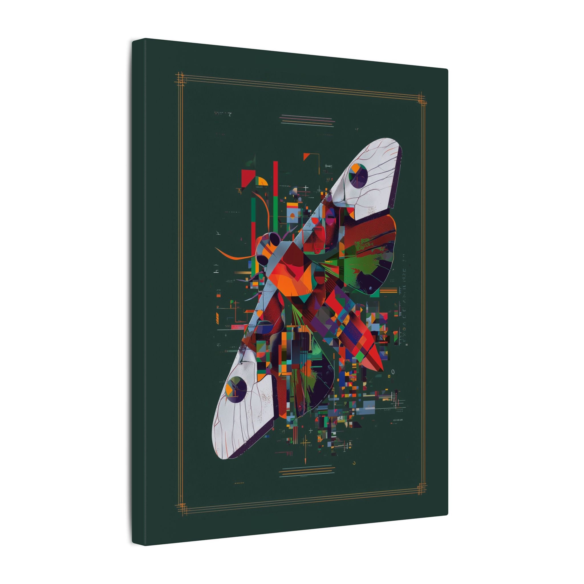 Metamorphic Geometry: Digital Cubist Butterfly, Fragmented Insect Abstraction   |    Custom Orders Available