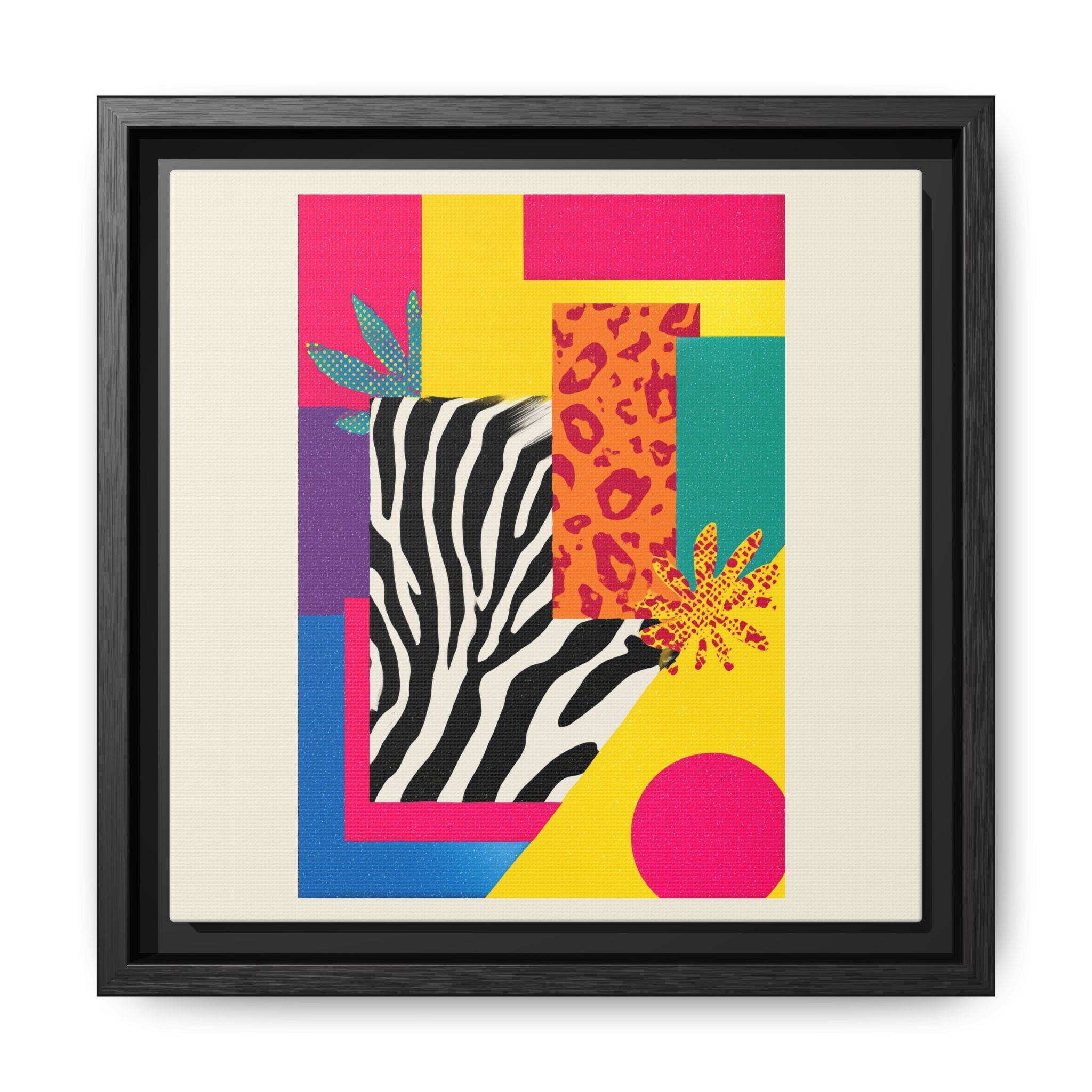Zebra Stripes & Leopard Spots: 80s Pop Art Design, Memphis Style Graphic, Geometric Color Block Pattern   |   Custom Orders Accepted
