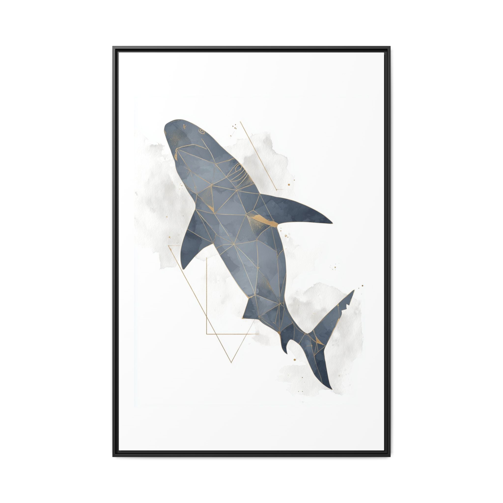 Aquatic Geometry: Shark Polygon Abstraction, Oceanic Digital Art   |  Personalized & Custom Orders Available
