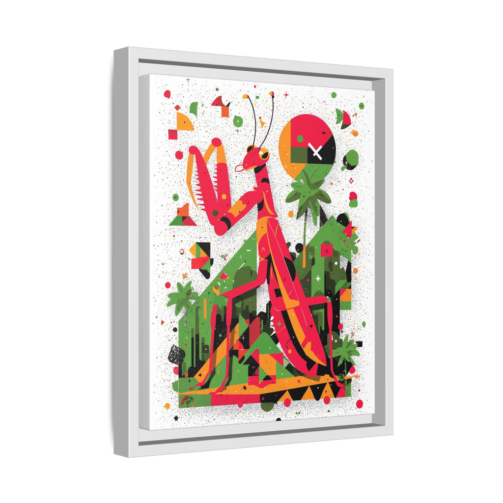 Praying Mantis Framed Print Geometric : Abstract Modernist Insect Art, Graphic Design Composition   |   Custom Orders Available