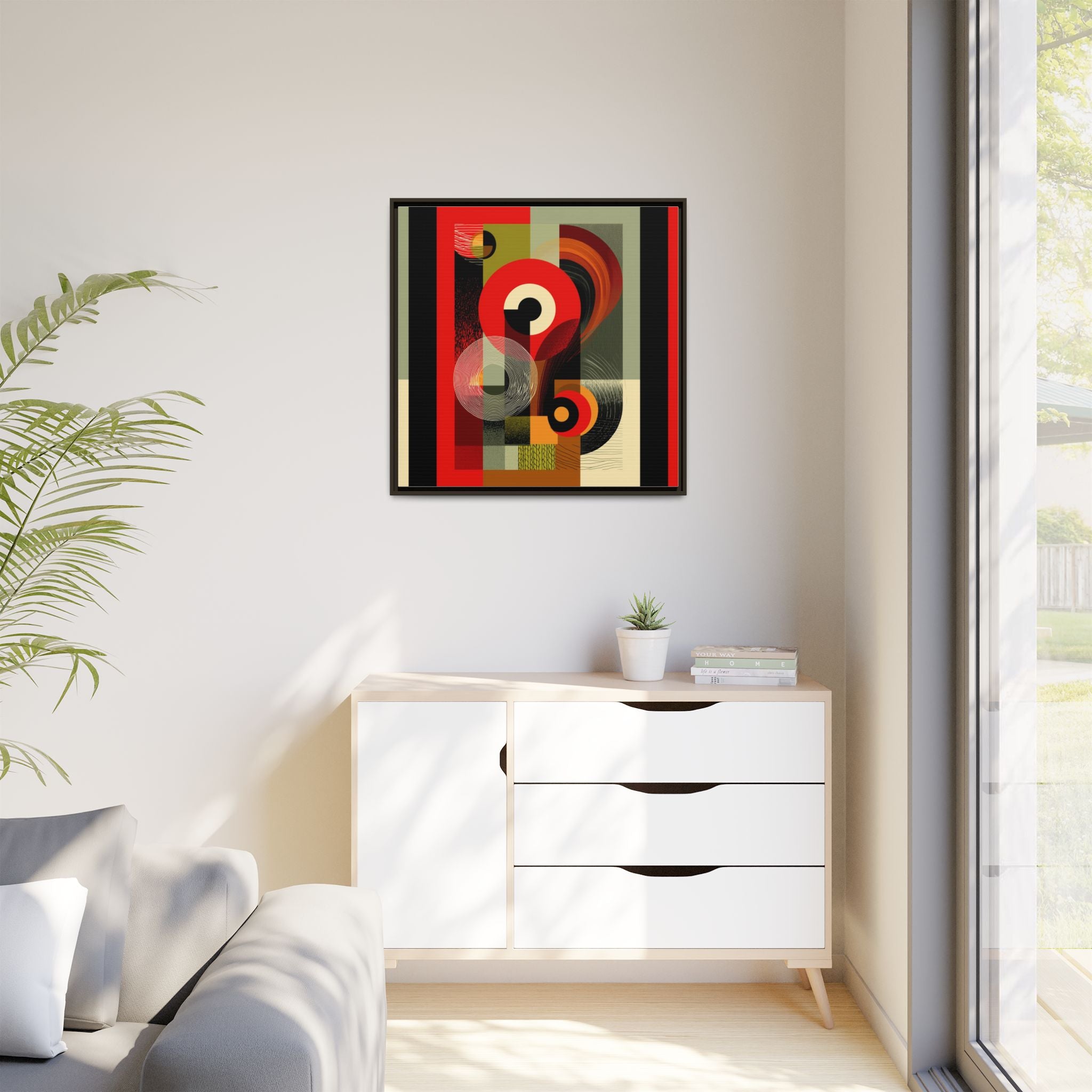 Chromatic Geometrics: Abstract Constructivist Composition, Modernist Color Blocking, Layered Circular Forms   |   Custom Orders Accepted