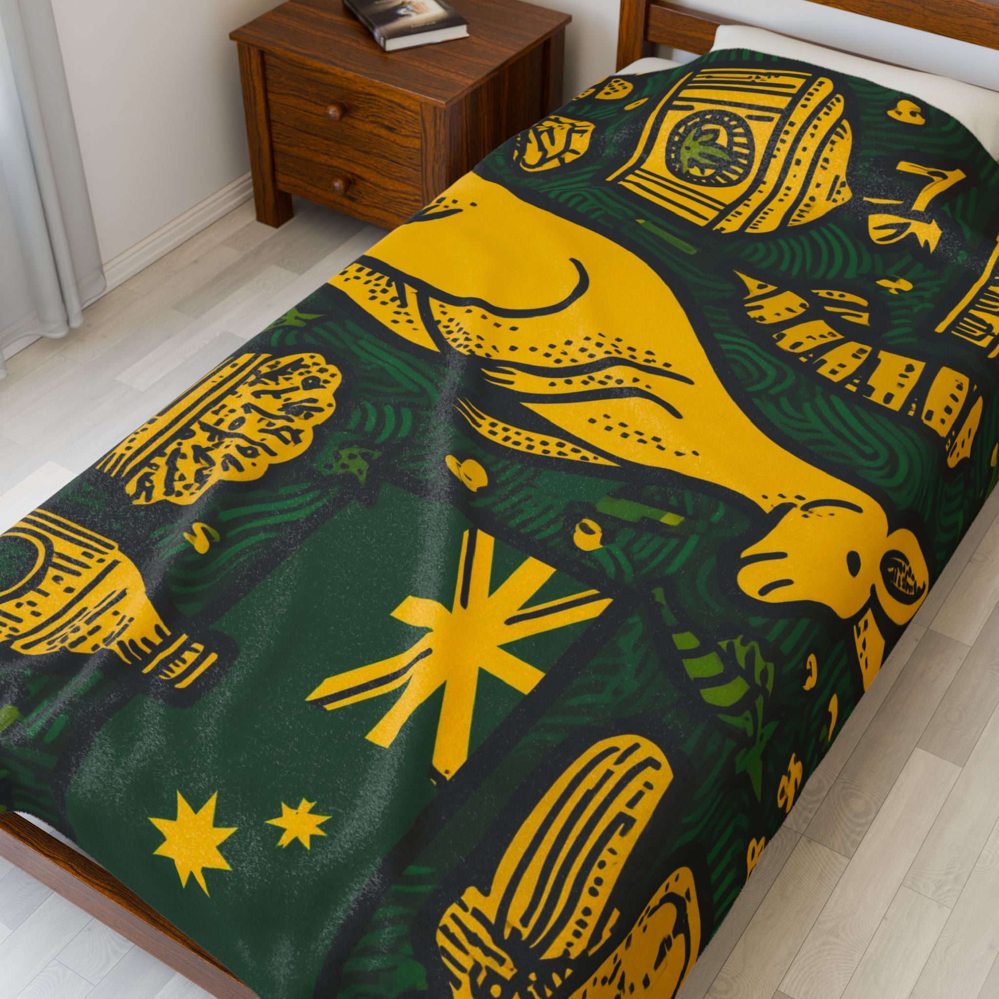 Aussie Spirit: Graphic Cultural Collage, Woodcut-Inspired National Emblem   |   Custom Orders Accepted