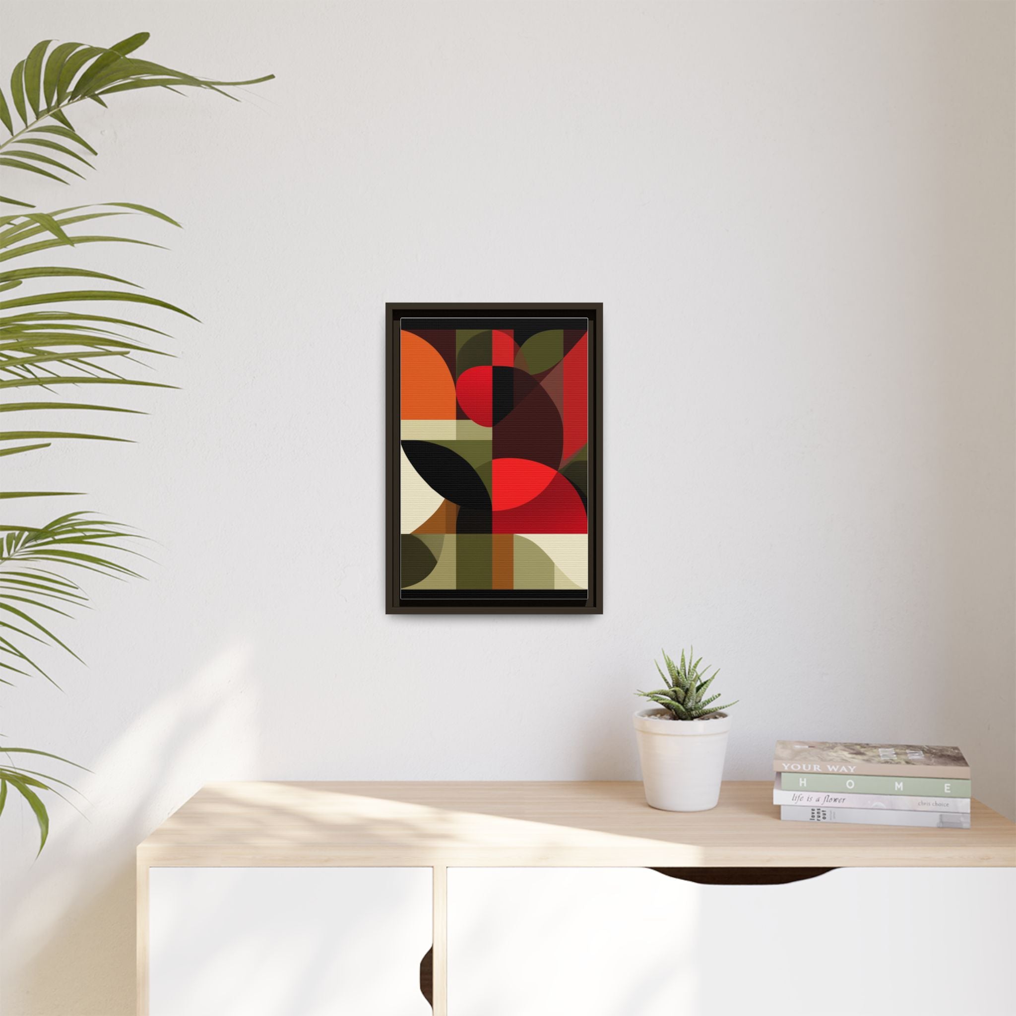 Geometric Fusion: Modern Abstract Composition, Cubist Color Blocks, Architectural Form Harmony   |   Custom Orders Accepted
