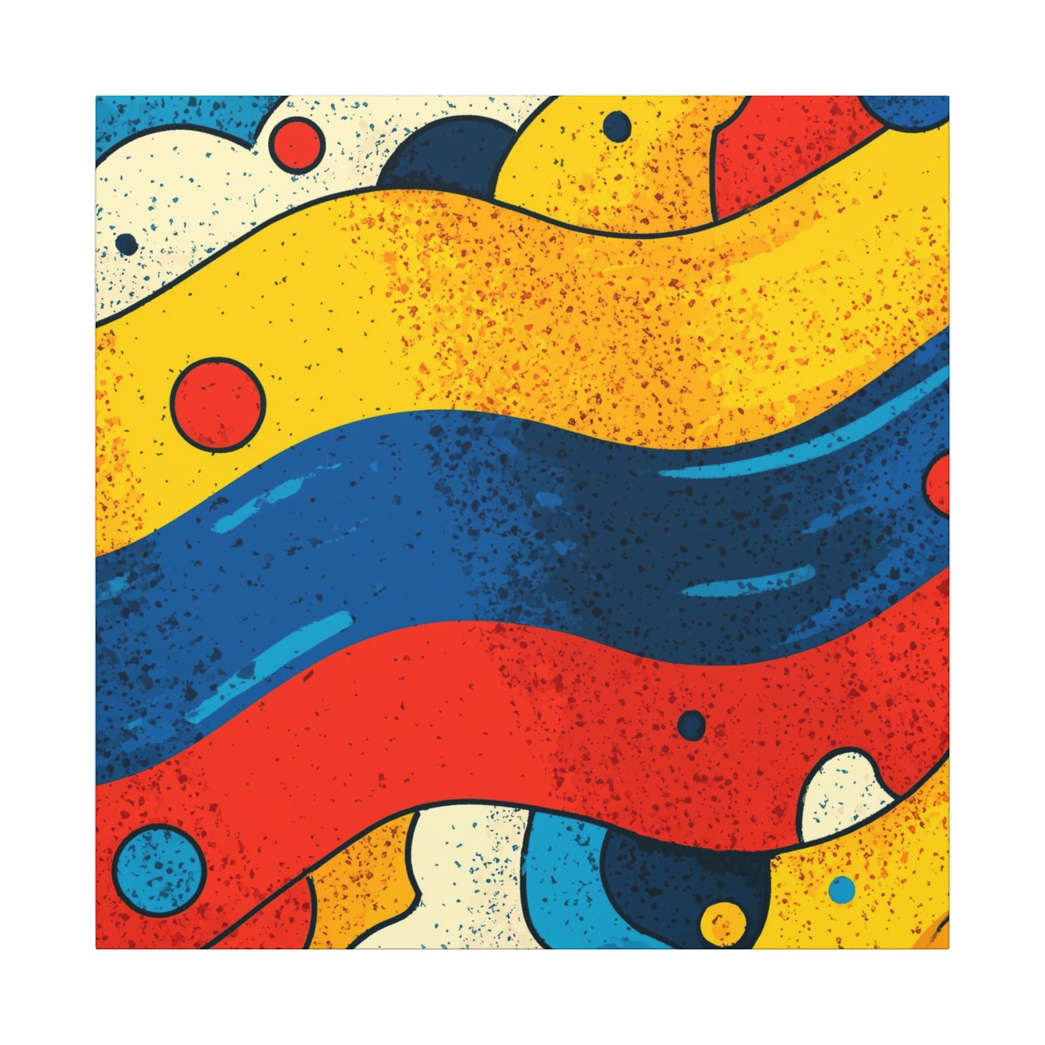 Fluid Dynamics: Retro Abstract Shapes, Mid-Century Modern Motion, Geometric Color Waves   |   Custom Orders Accepted