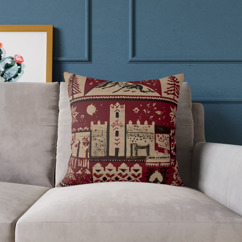 Moroccan Cozy Decorative Pillow, Rustic Home Decor, Holiday Accent Cushion, Gift for Home Warmth, Christmas & Winter Themes