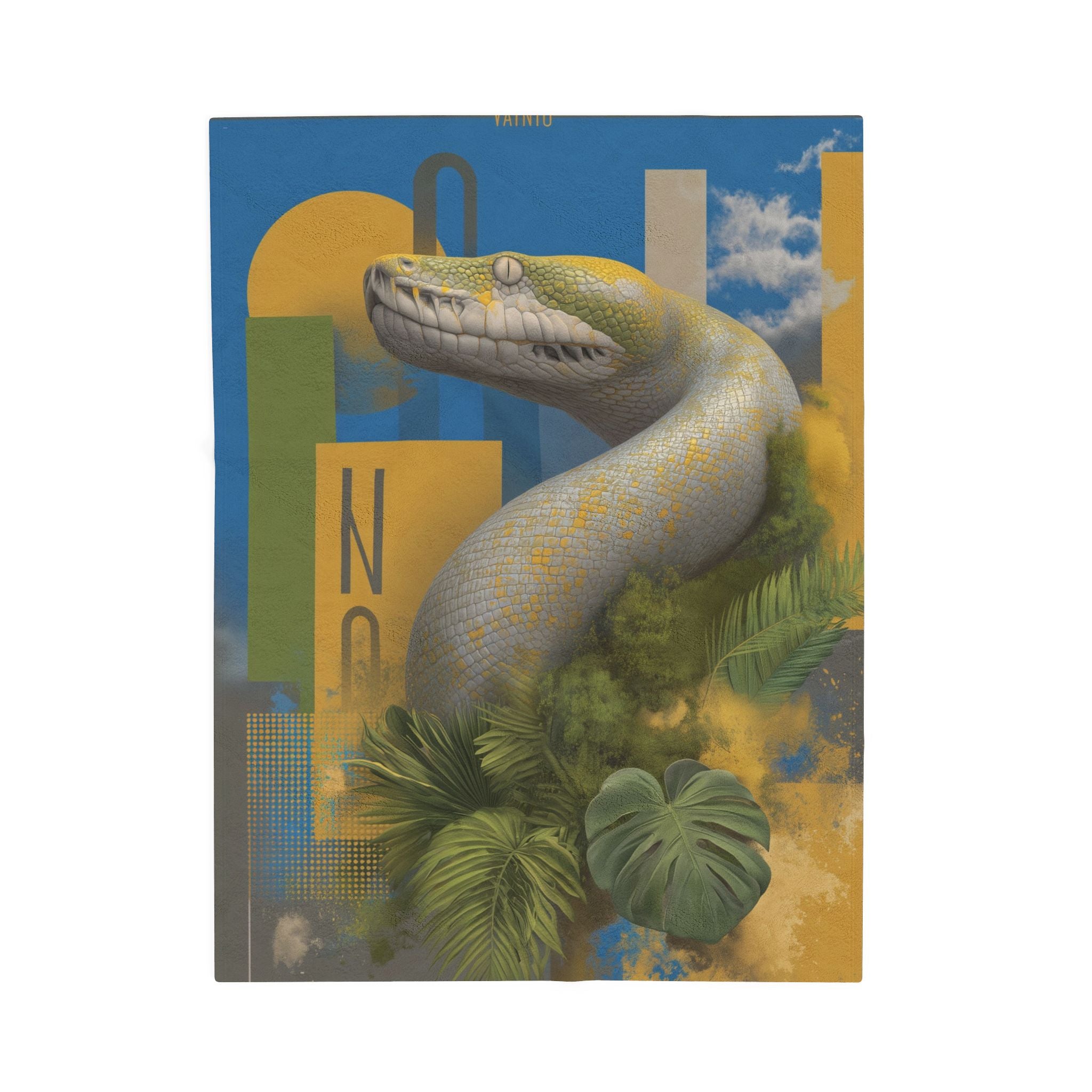 Serpentine Geometry: Digital Tropical Wildlife Art, Geometric Nature Illustration   |    Custom Orders Available