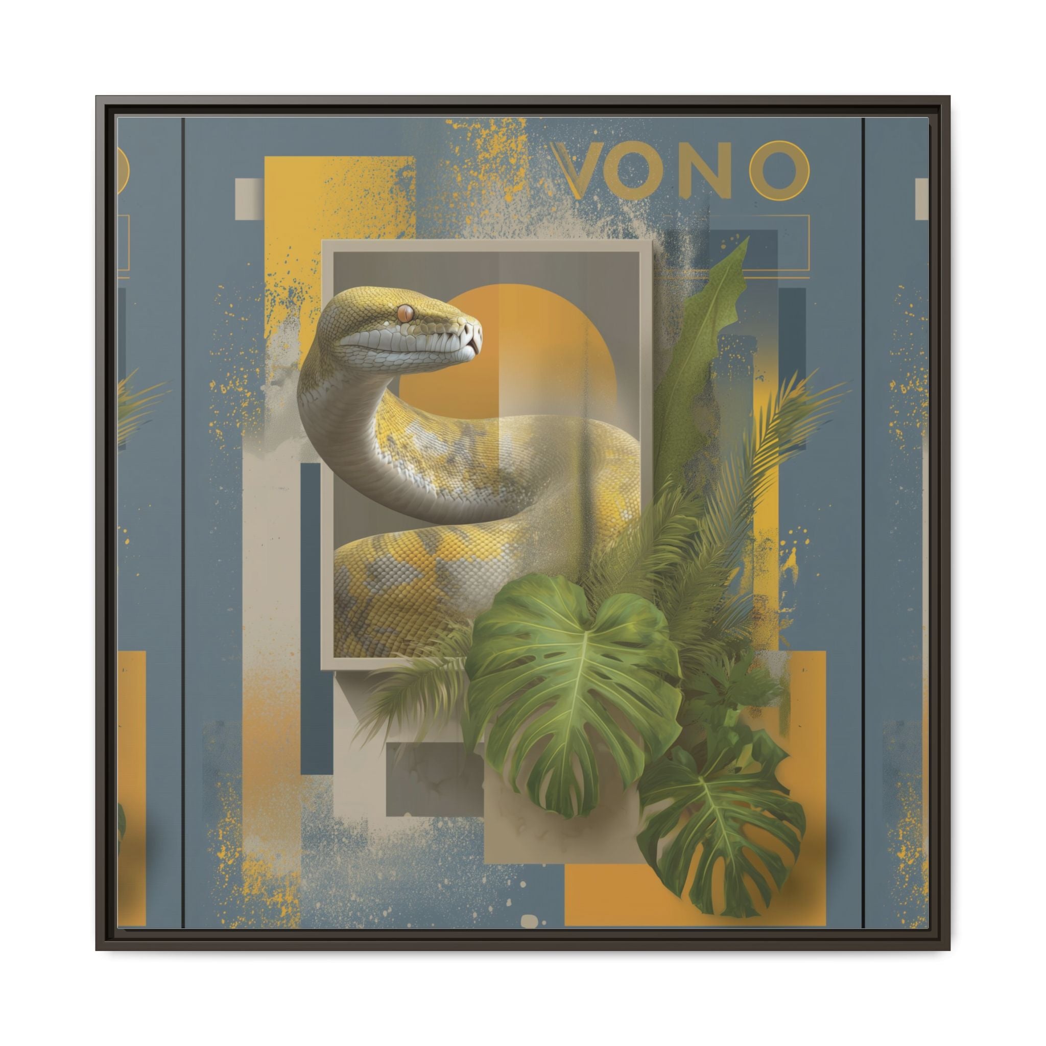 Serpent in Geometrics: Tropical Graphic Design, Modern Nature Illustration   |    Custom Orders Available