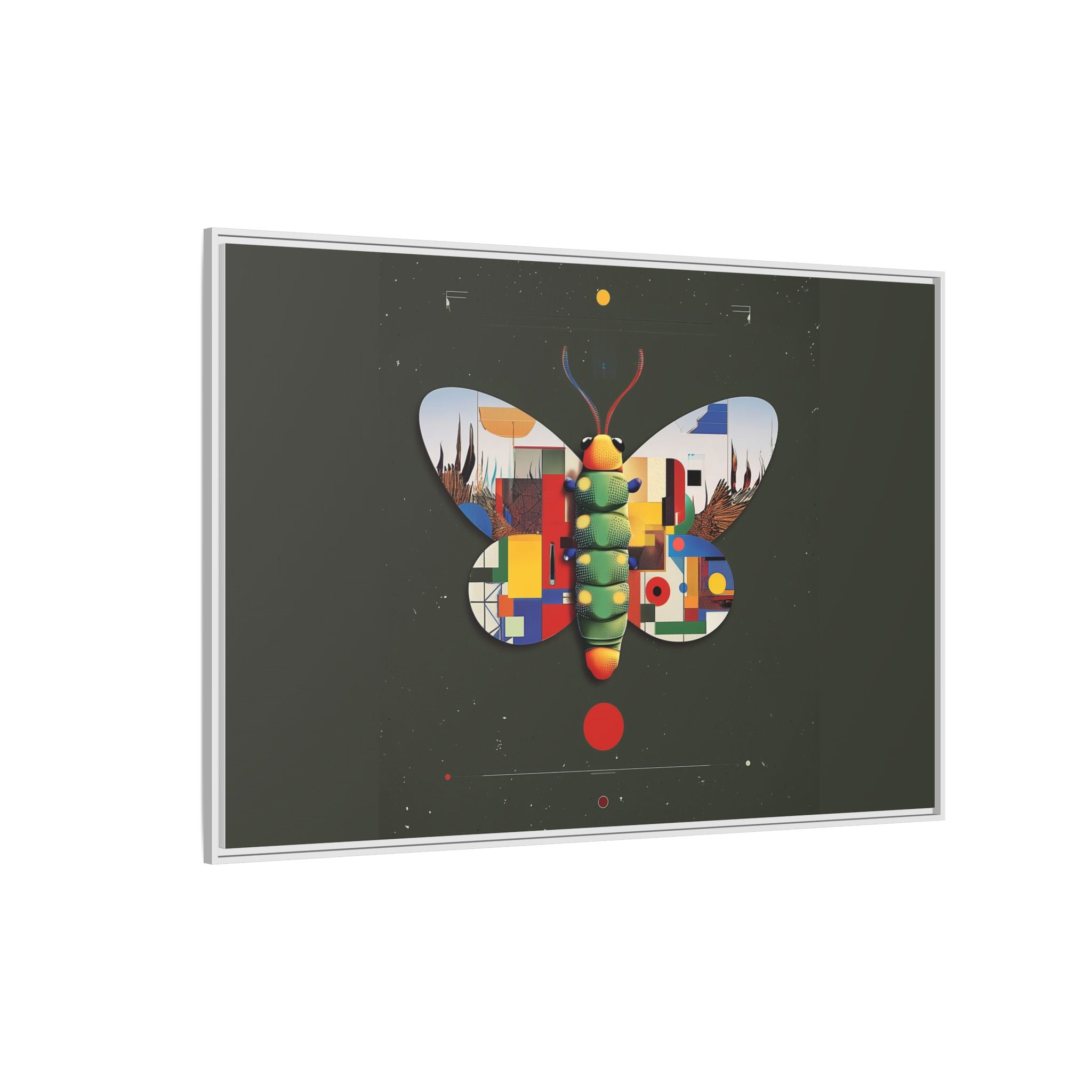 Geometric Butterfly: Bauhaus Digital Mosaic, Technological Nature Composition   |    Custom Orders Available