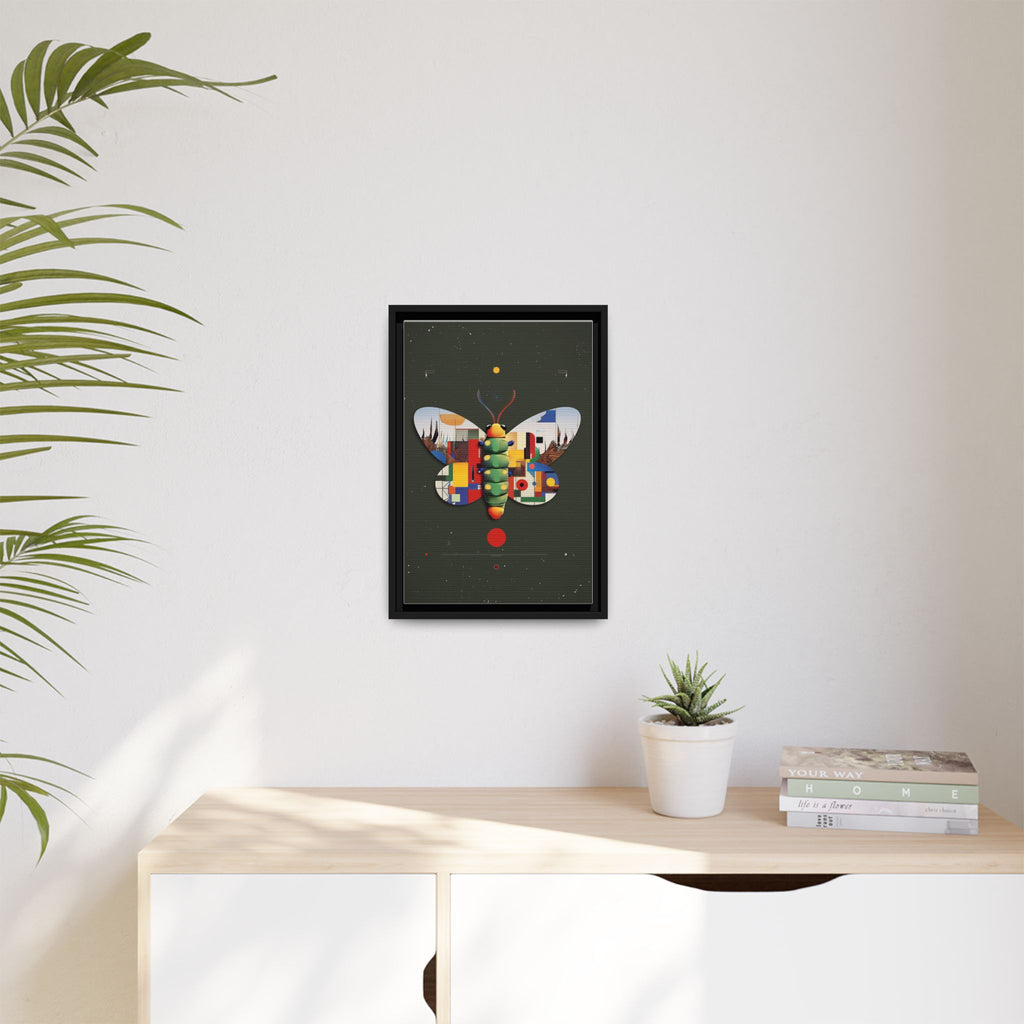 Geometric Butterfly Framed Print : Digital Cubist Interpretation, Modernist Entomological Design   |  Personalized & Custom Orders Available