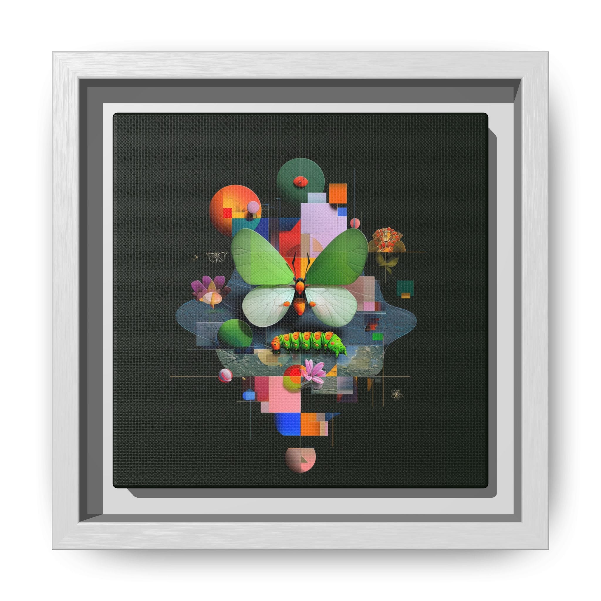 Geometric Metamorphosis: Abstract Nature Composition, Digital Cubist Butterfly Art   |    Custom Orders Available