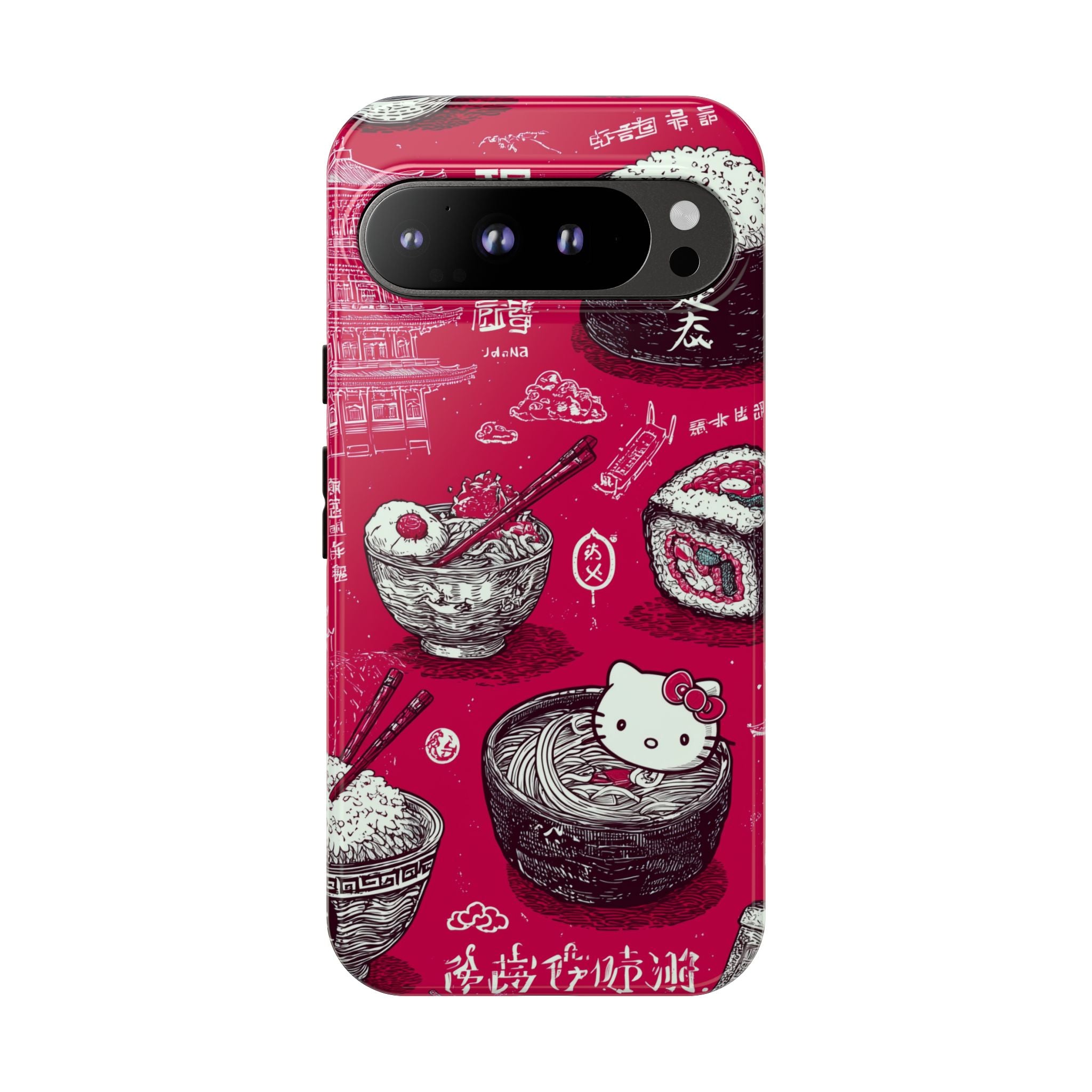 Japanese Kitty Vibrant Phone Case - Tough Case | Funky, Colorful, Unique Design for Personalization, Gift, Accessory, Protection, Trendy