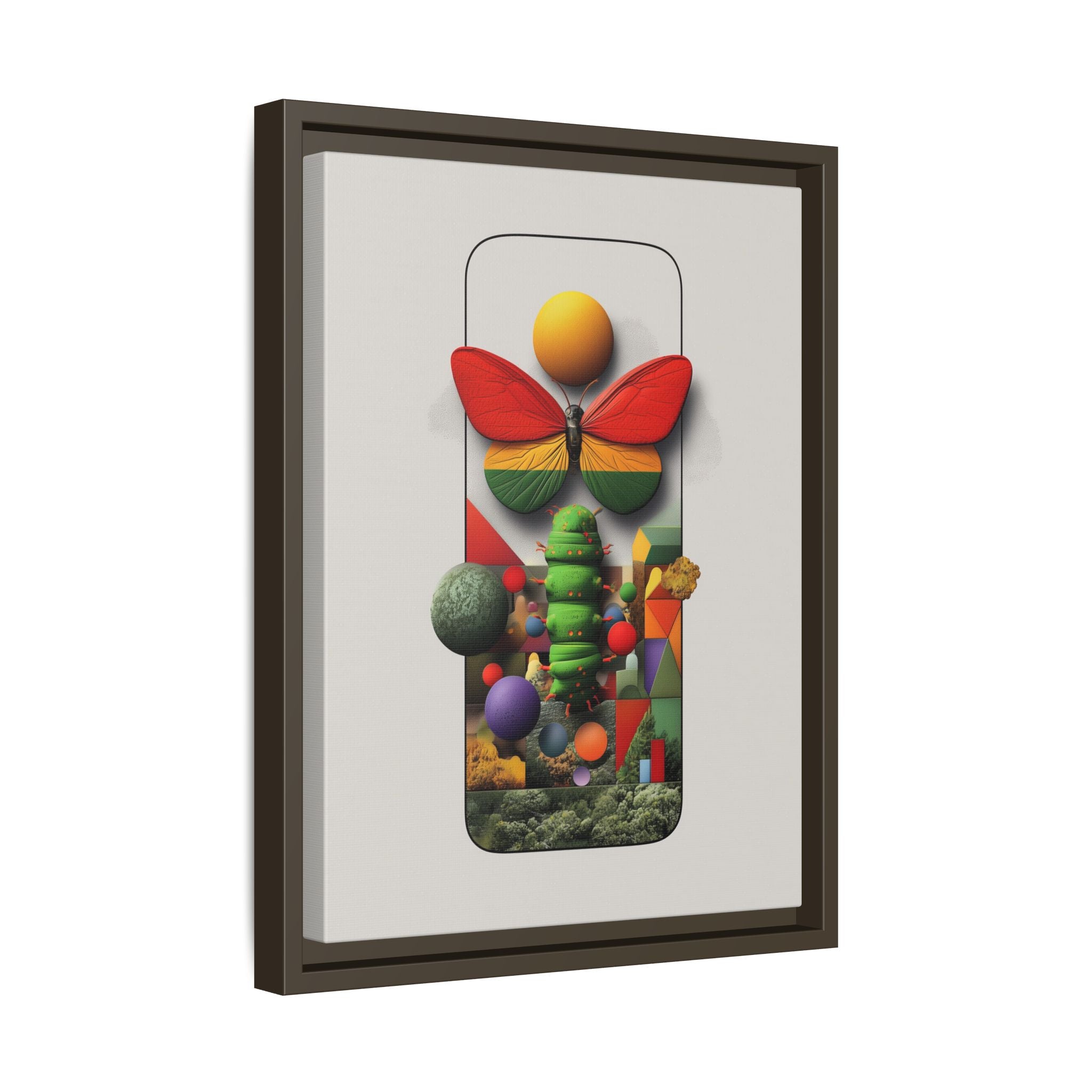 Metamorphosis Framed Print : Geometric Nature Transformation, Vibrant Butterfly Composition   |  Personalized & Custom Orders Available