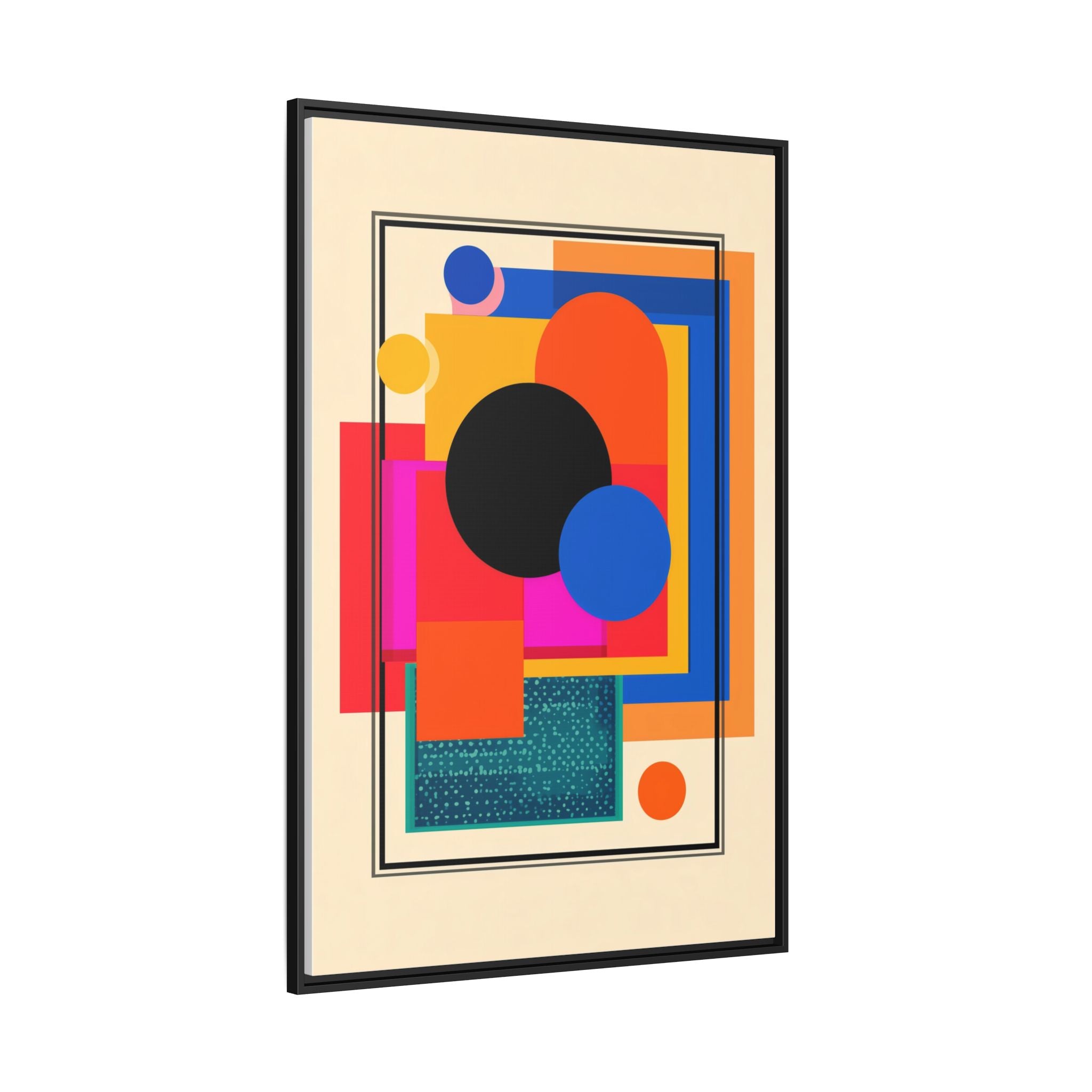Geometric Harmony: Abstract Color Blocks, Mid-Century Modern Design, Minimalist Art Composition   |   Custom Orders Accepted